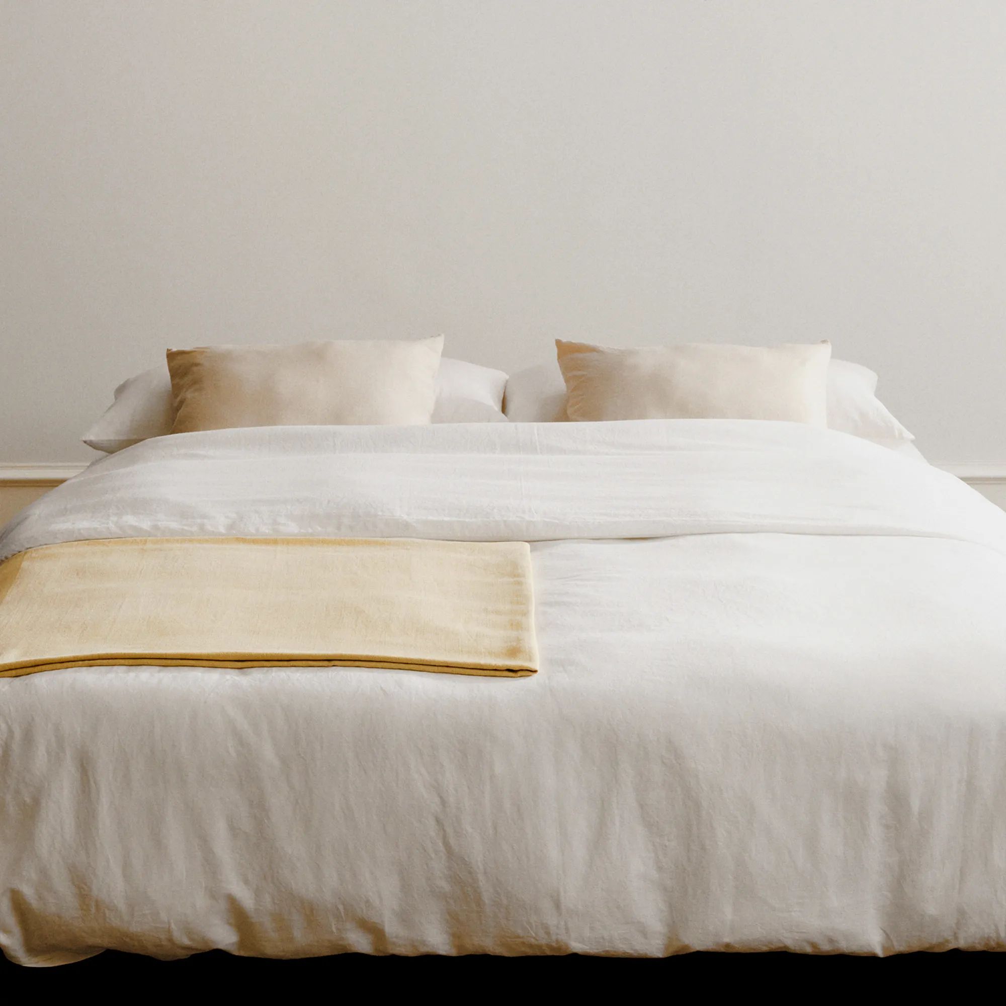 Linen Blend Crisp White dynetrekk - 2