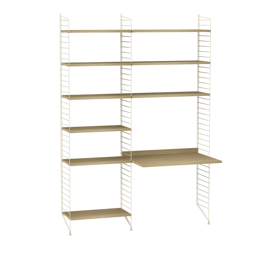Kontor hyllesystem B eik/beige