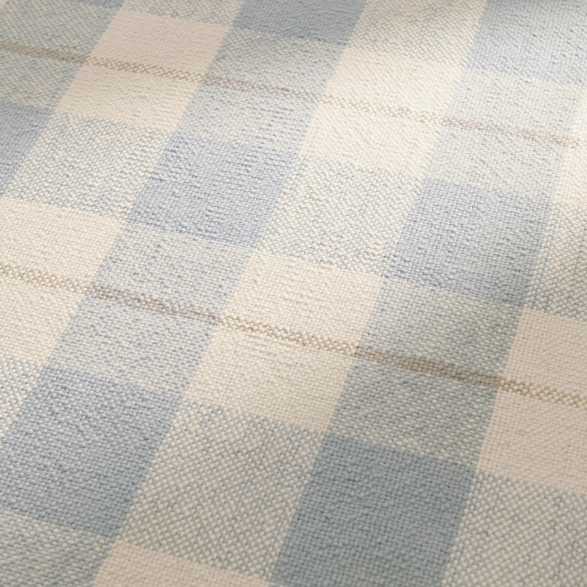 Plaid Blue/Cream ullteppe - 5
