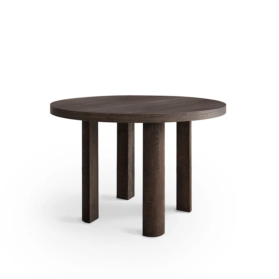 Quarter Table Round Smoked Oak