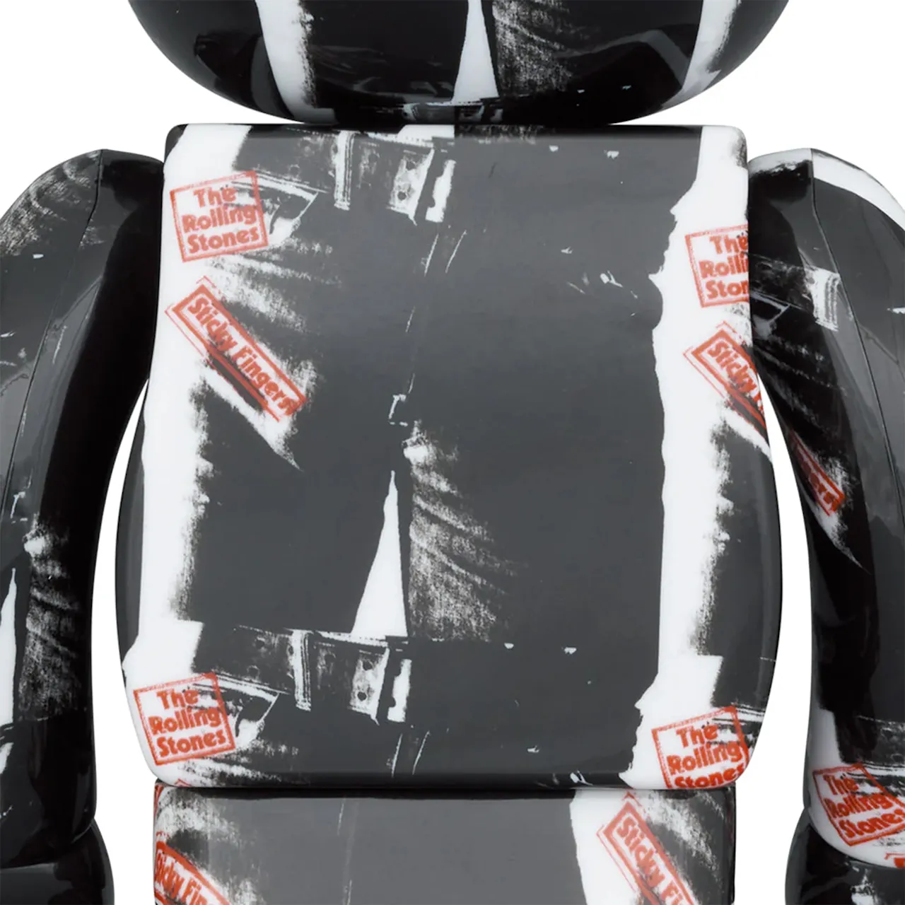 BE@RBRICK Andy Warhol × The Rolling Stones Sticky Fingers 100% & 400%