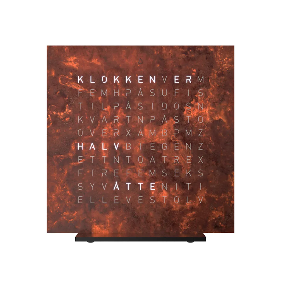 Qlocktwo Earth 13,5 Creator's Edition – Rust