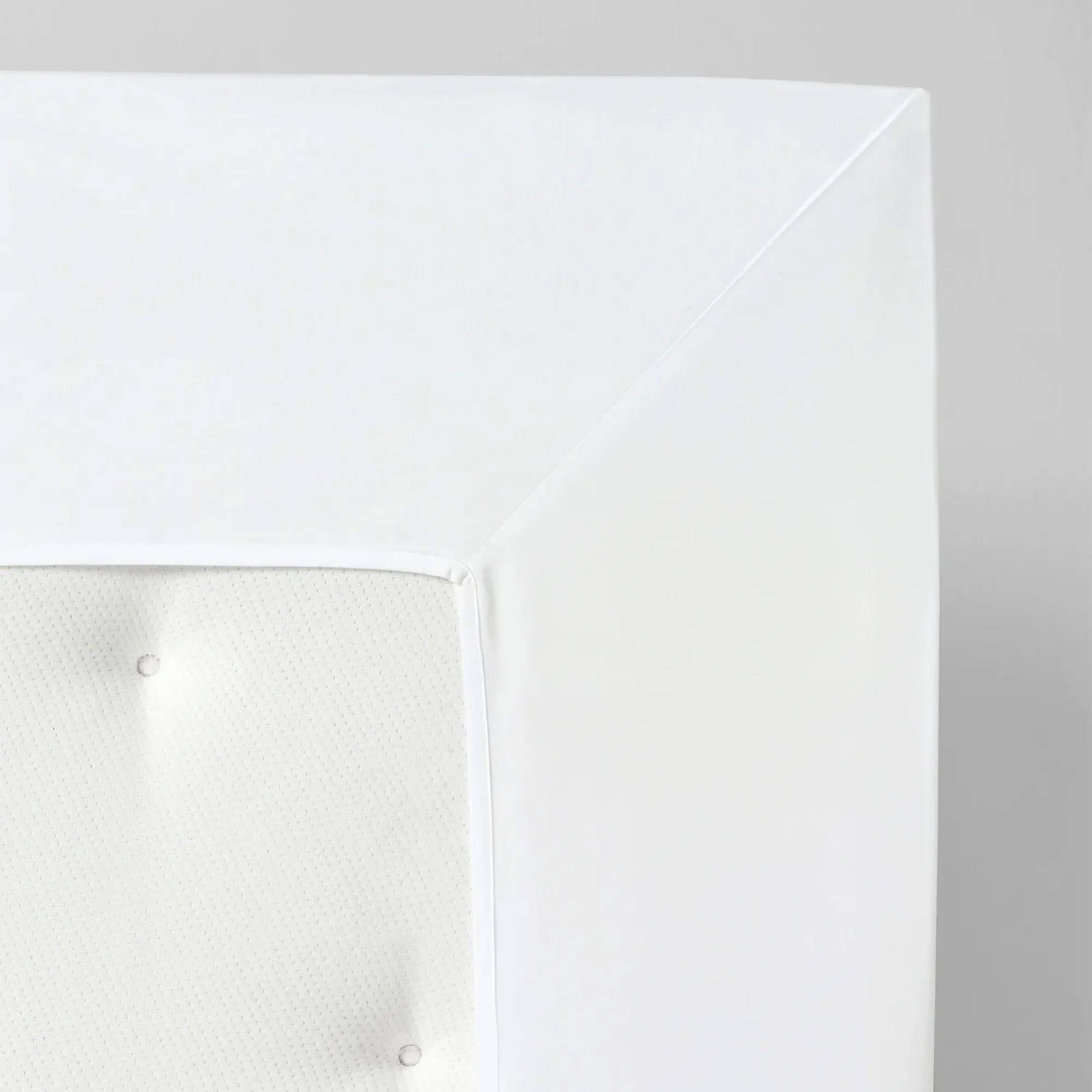 Satina White vattert laken - 2
