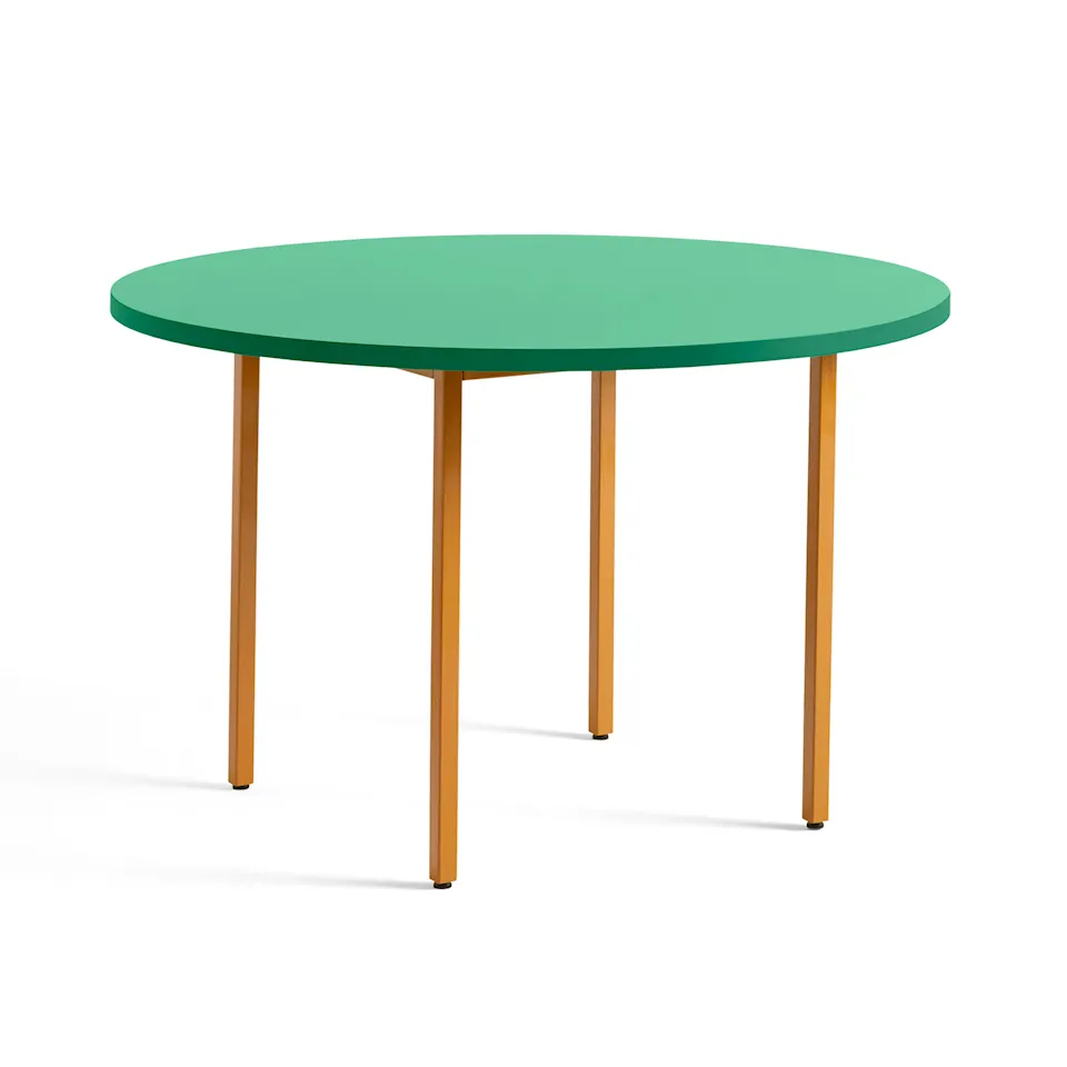 Two-Colour Table Round 120 Green Mint / Ochre