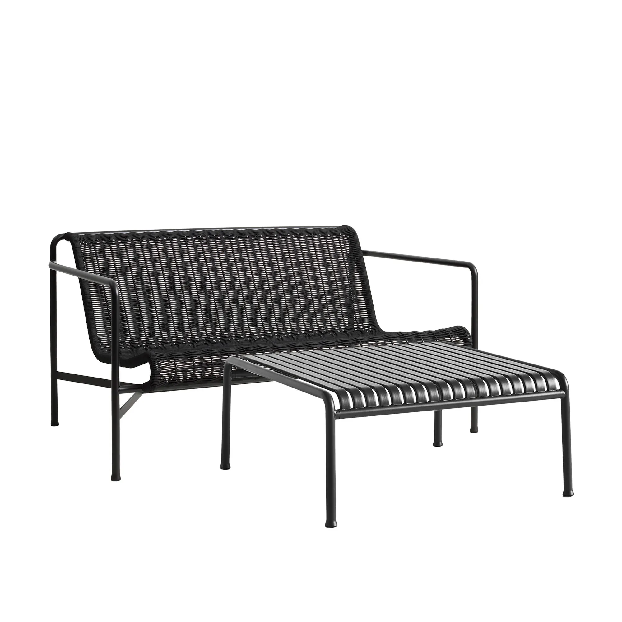 Palissade cord loungegruppe med loungesofa & lavt tredgårdsbord - 1