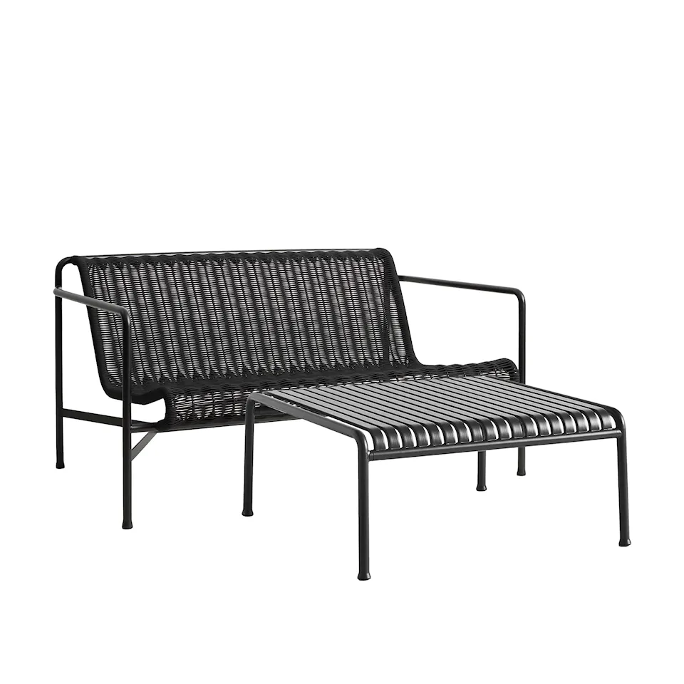 Palissade cord loungegruppe med loungesofa & lavt tredgårdsbord