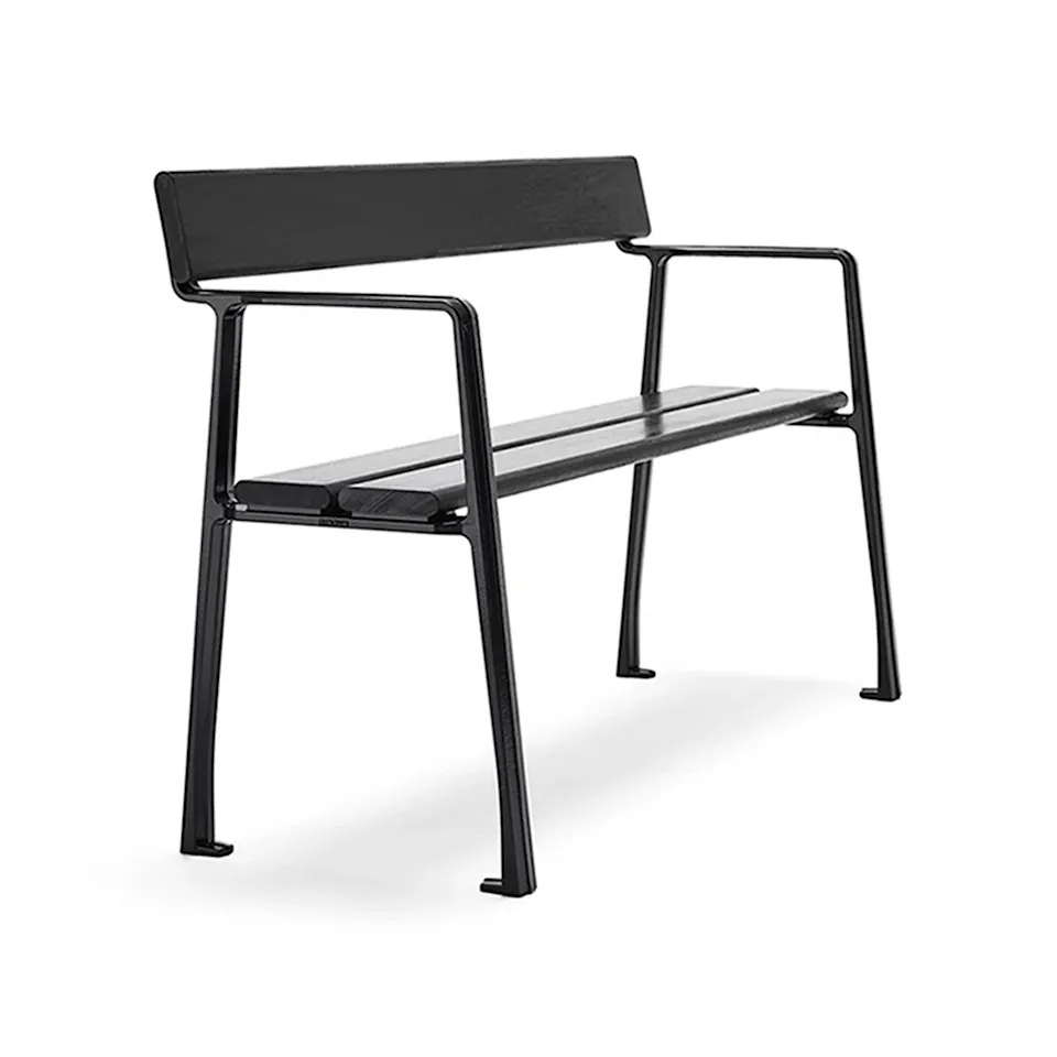 Sofa Piccolo - Svartlakkert Mahogni/Svartlakkert Aluminium