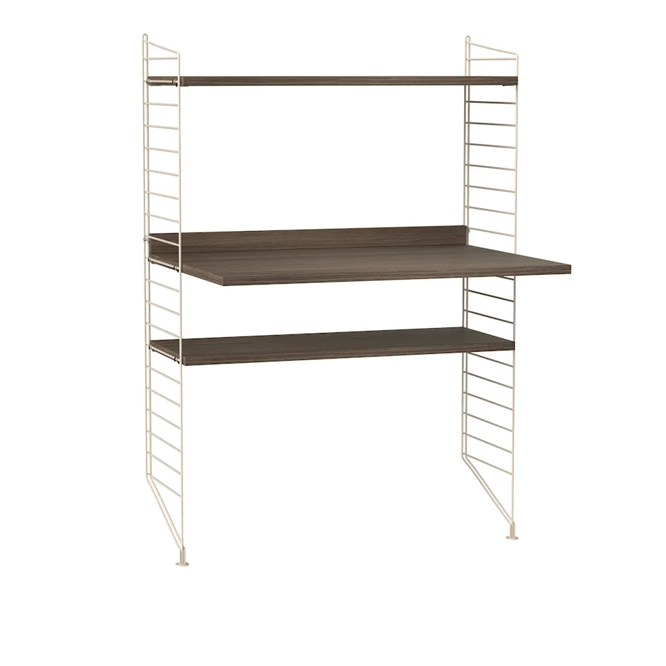 Kontor hyllesystem H valnøtt/beige