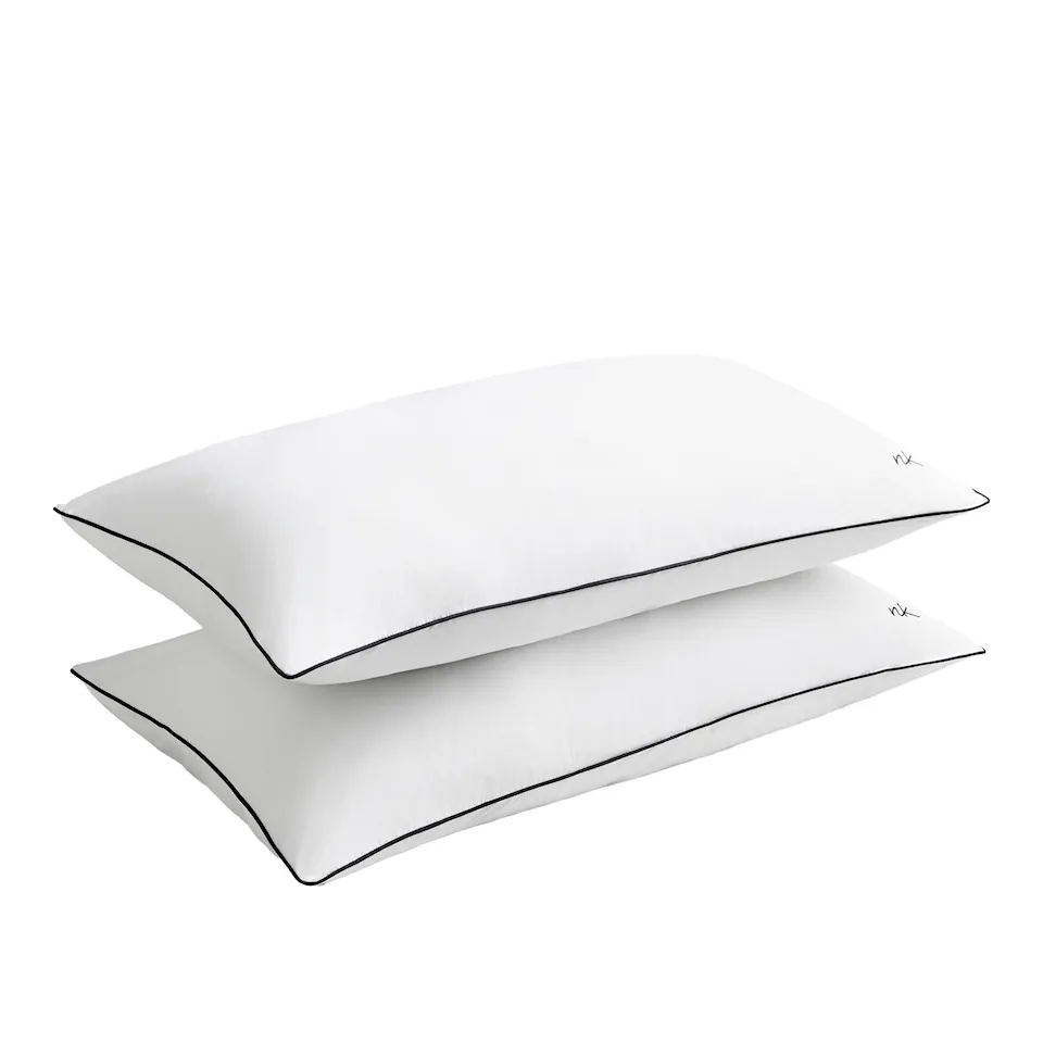 Percale Crisp White/Black putetrekk 2-pakning