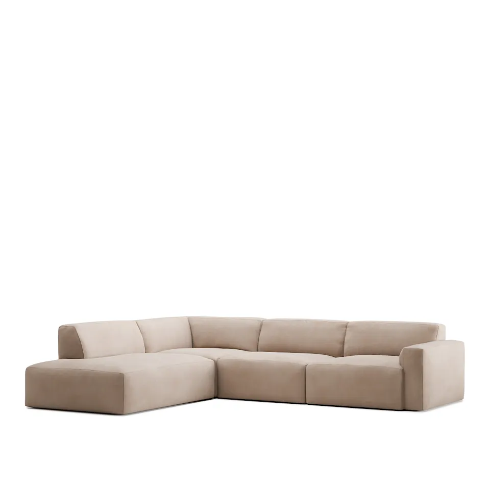 Brick 4-Seater Corner Open End Left - Shadow Beige