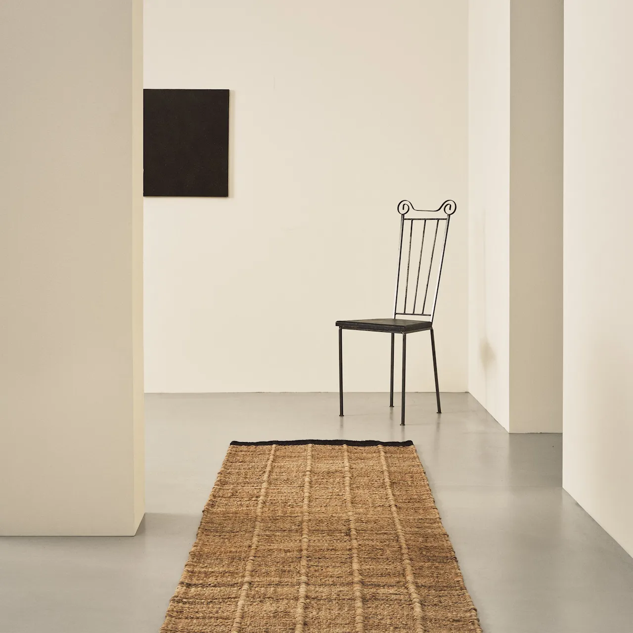 Jute Runner Black juteteppe