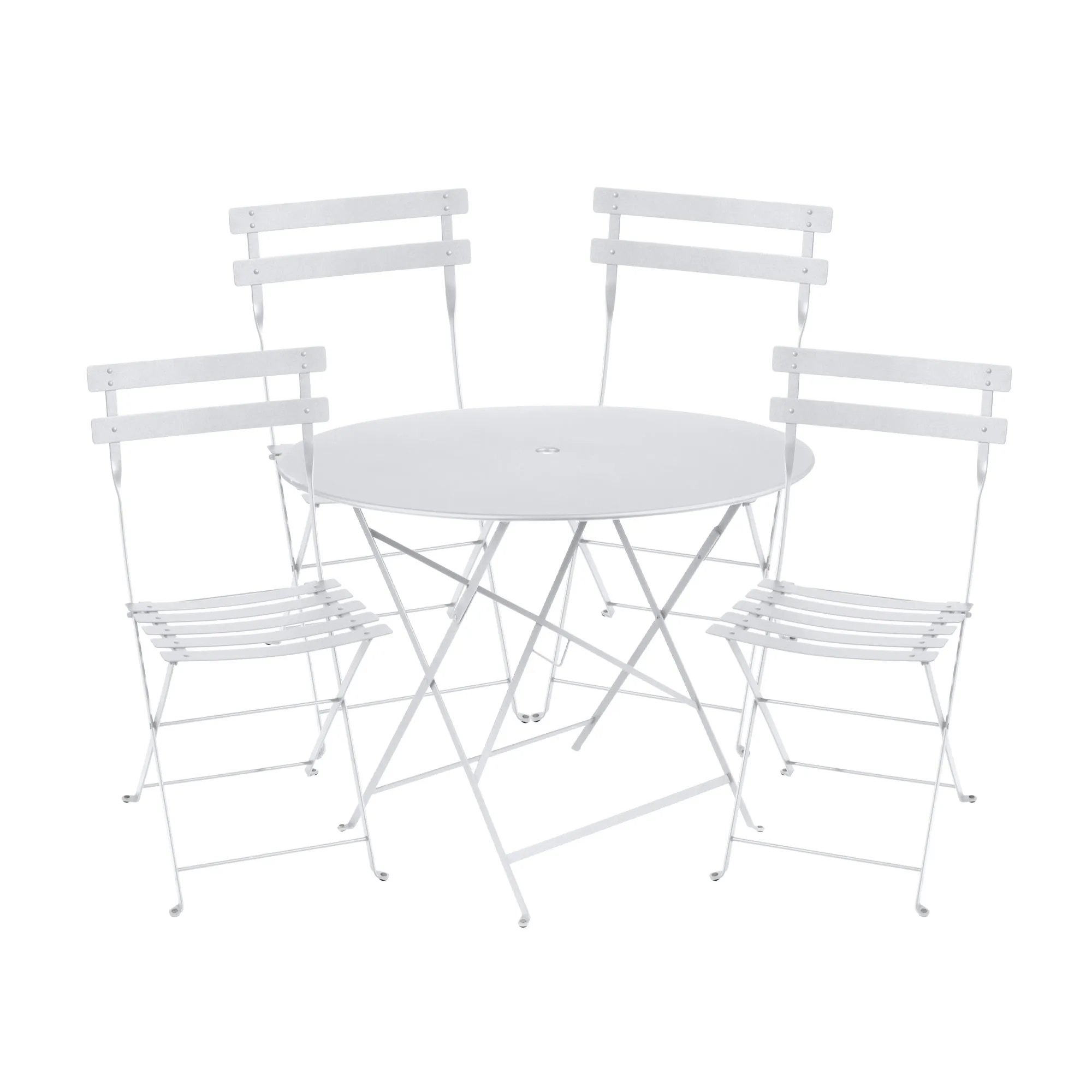 Bistro spisegruppe Ø 96 cm og 4 metallstoler - 1