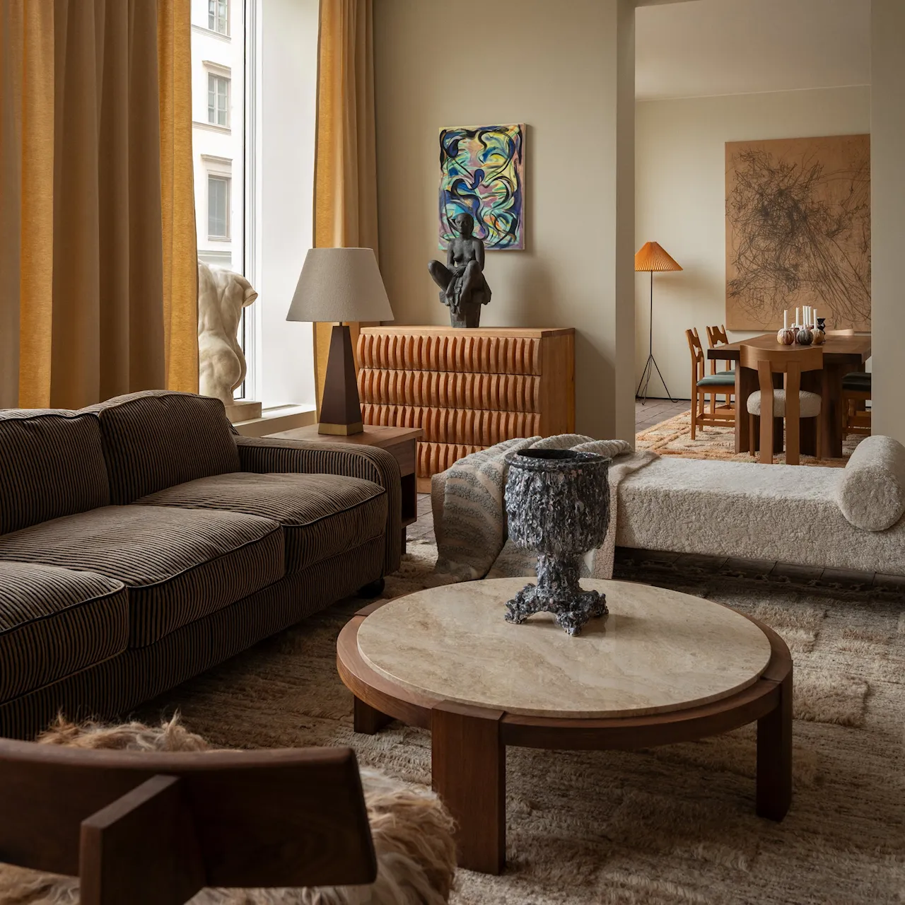 Dean sofabord travertine