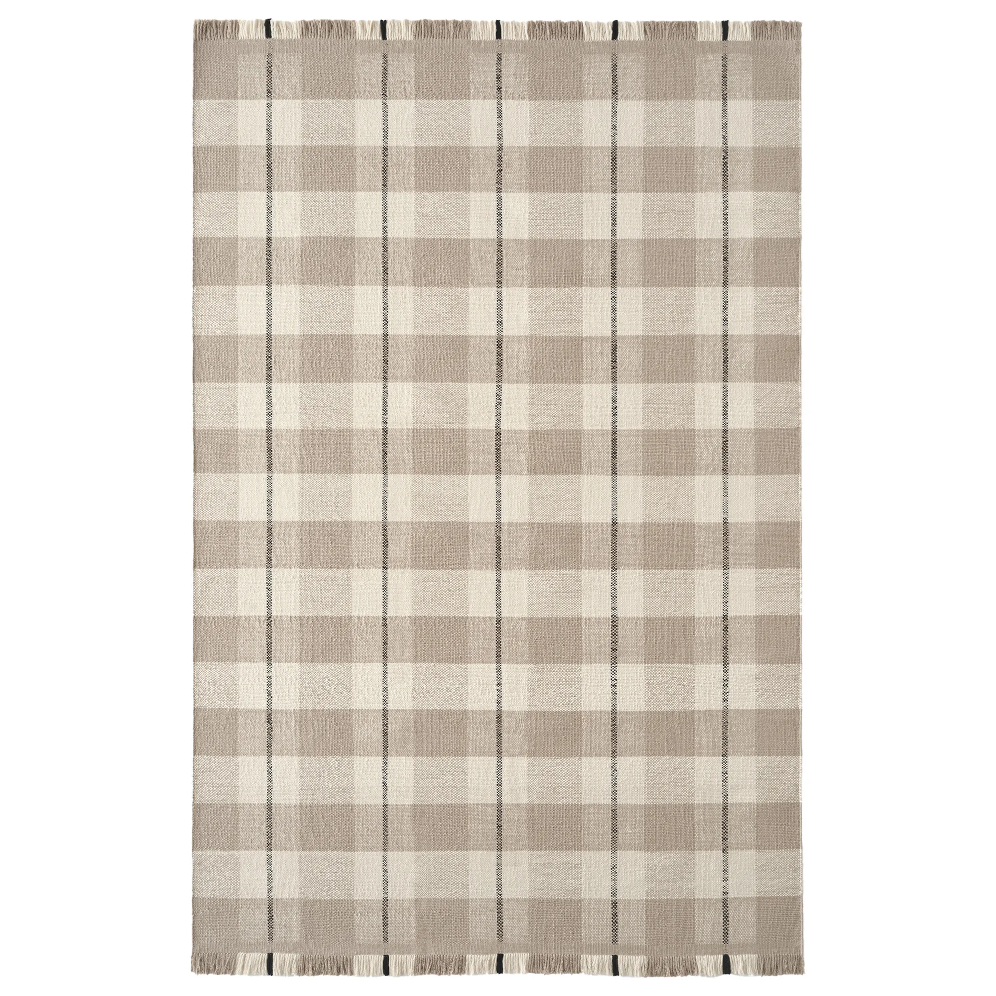 Plaid Sand/Cream ullteppe - 1
