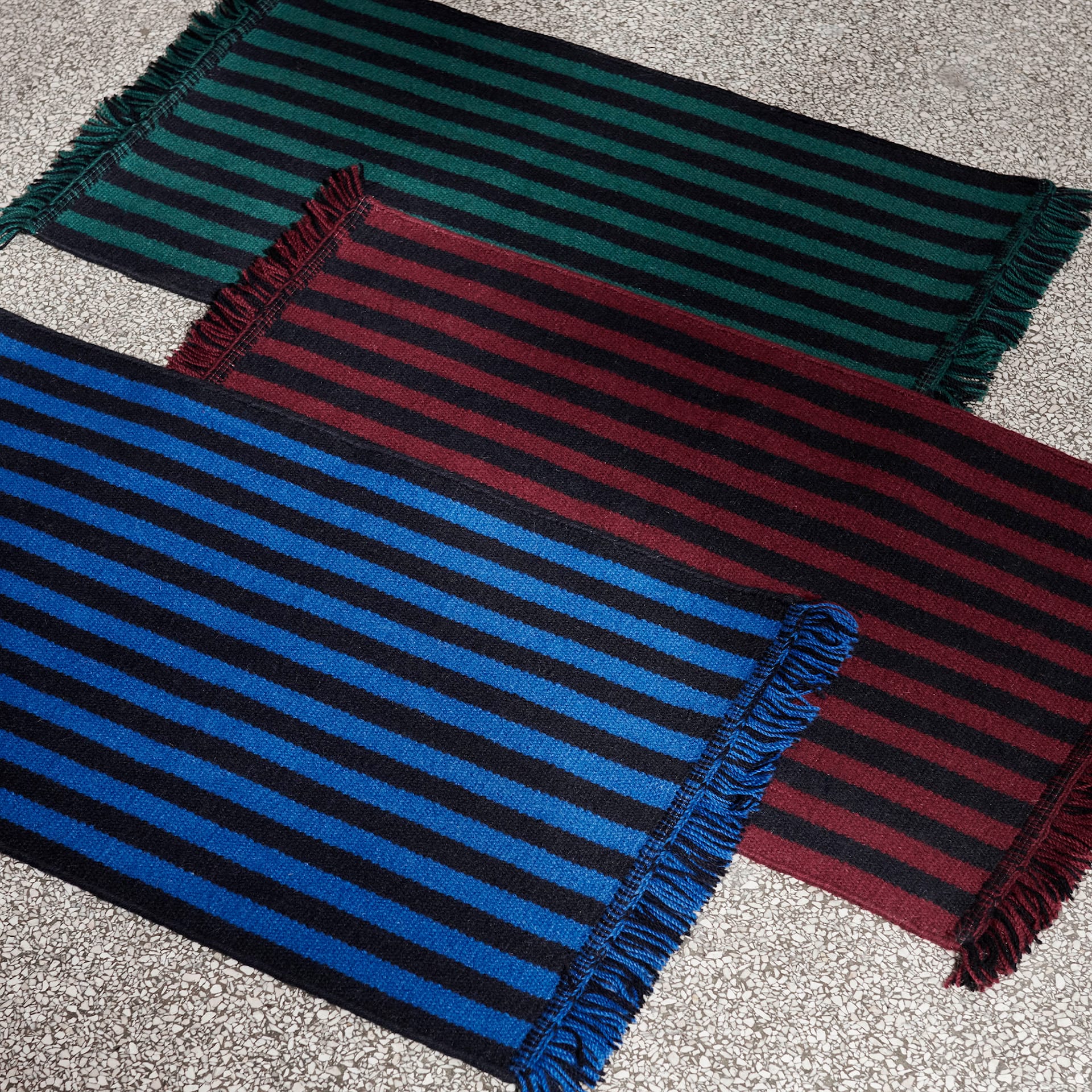 Stripes and Stripes Wool Mat Green - HAY - NO GA
