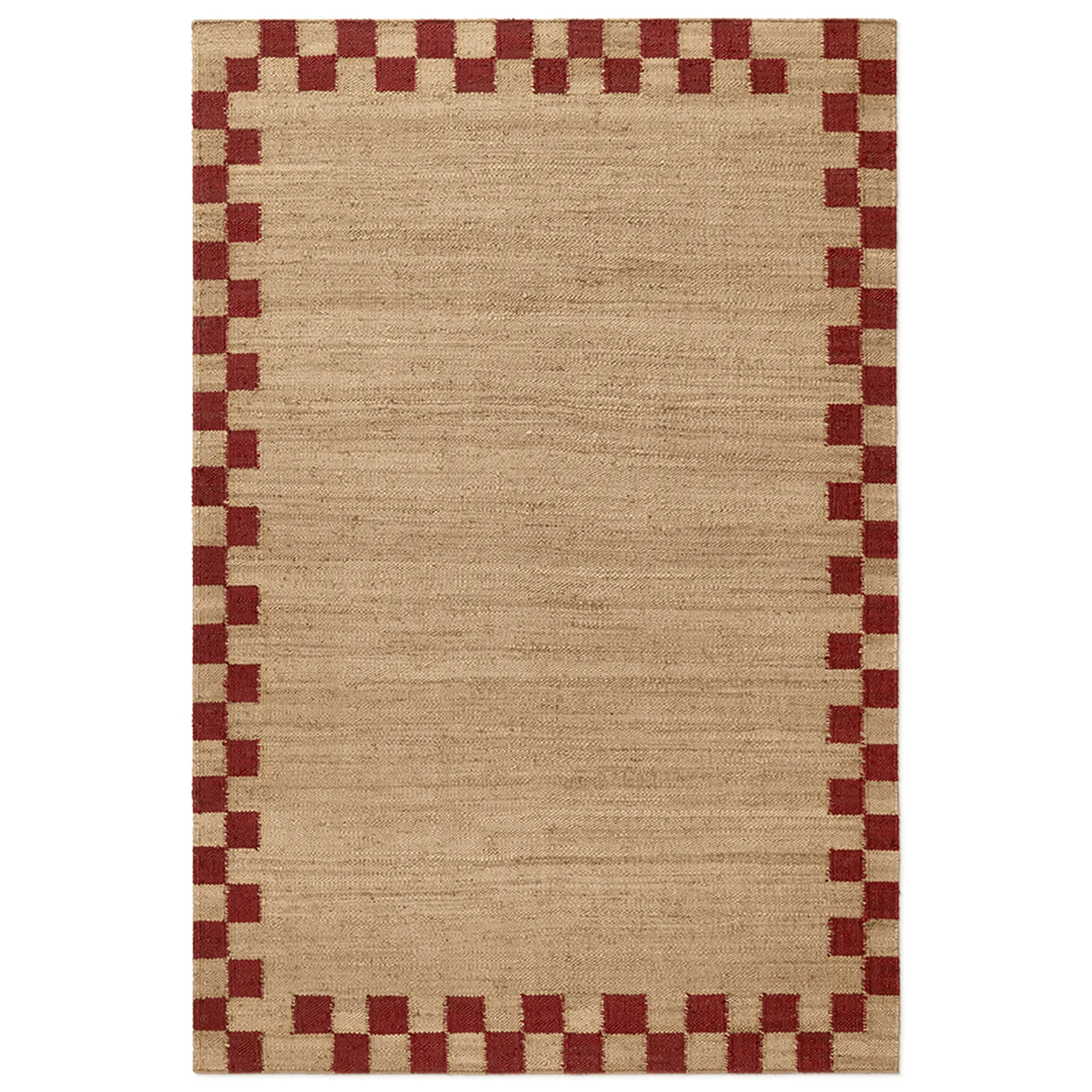 Jute Border Red teppe - 1