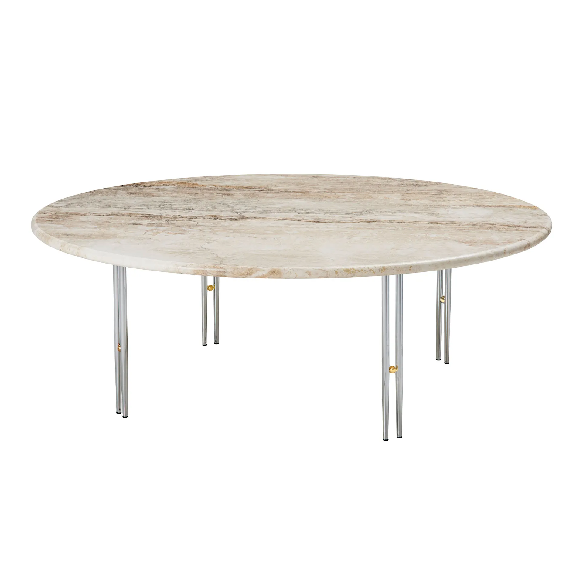 IOI Coffee Table - Round, Ø100 Top Rippled Beige - Gubi - GamFratesi - NO GA