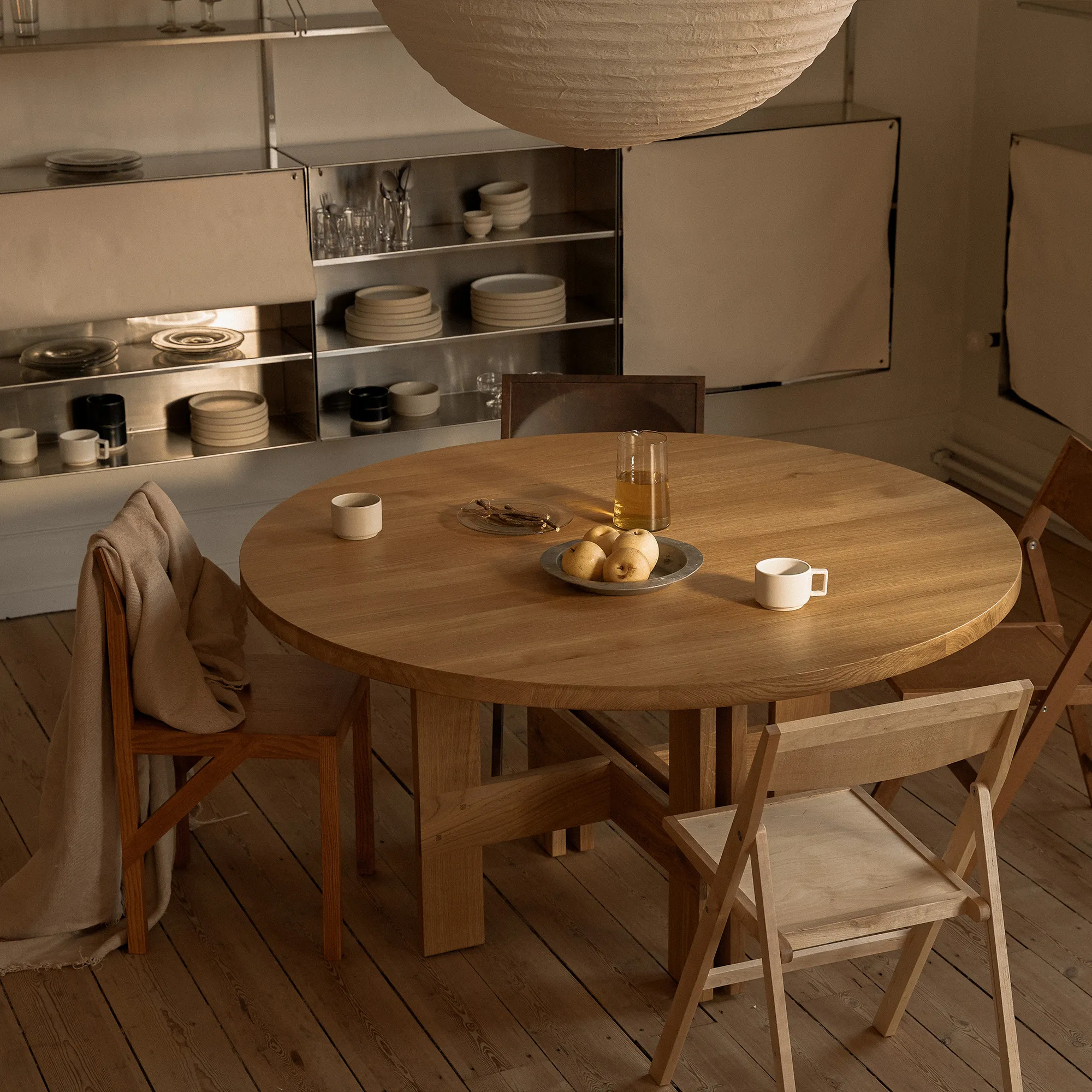 Farmhouse Trestle Round spisebord - 6