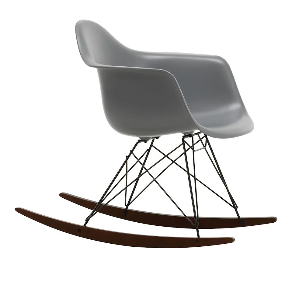 Eames RE Plastic Armchair RAR gyngestol Basic Dark/Dark Maple