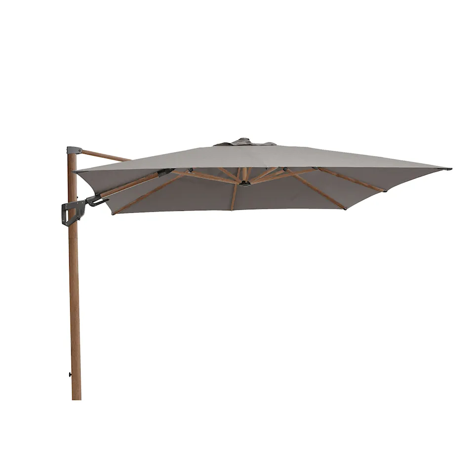 Hyde luxe hengende parasoll tre, 3x4 m - taupe