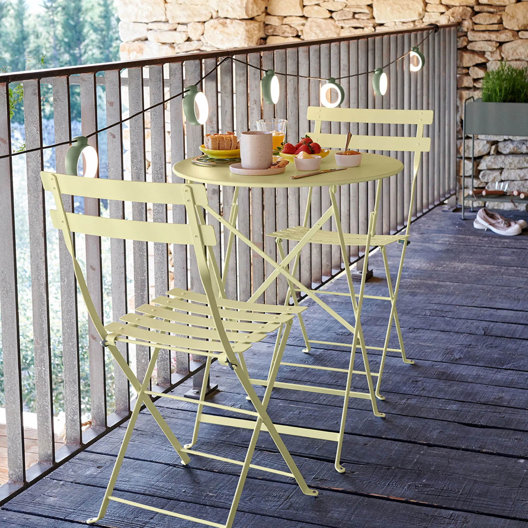 Bistro spisegruppe Ø60cm & 2 tre stoler - 4