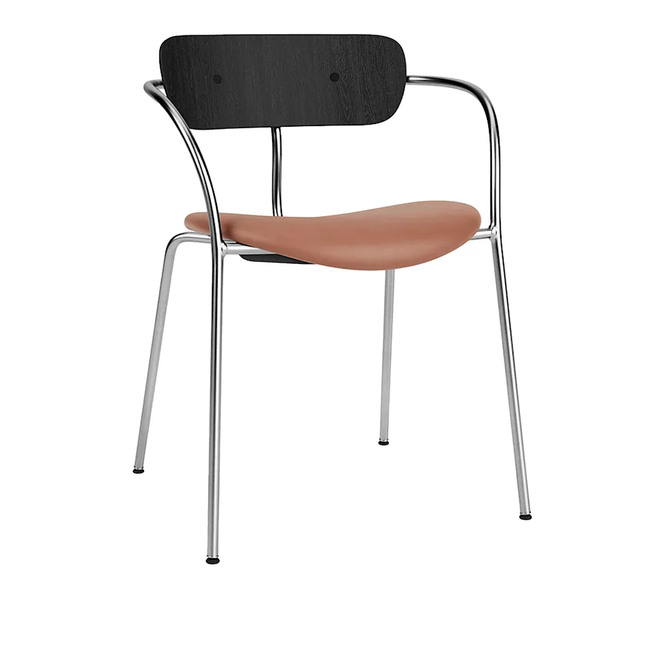 Pavilion Armchair AV4 seat upholstered chrome