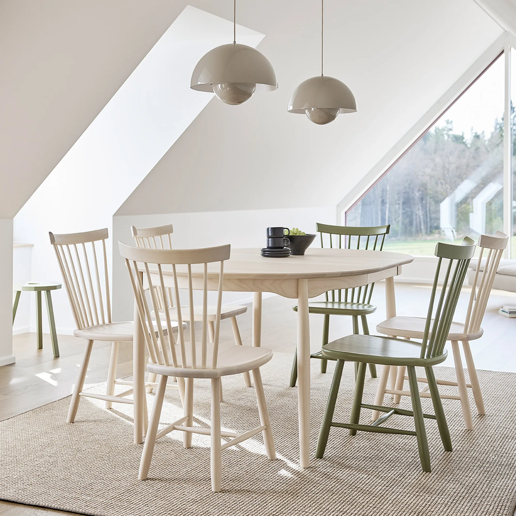 Carl spisebord Ø115 cm delbart uten ileggsplate - 12