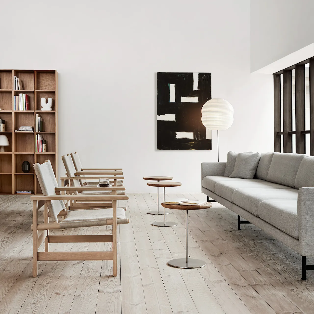 Calmo 3-seters sofa røkt eik