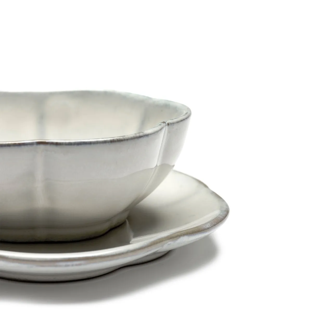 Inku Ribbed Bowl M - White