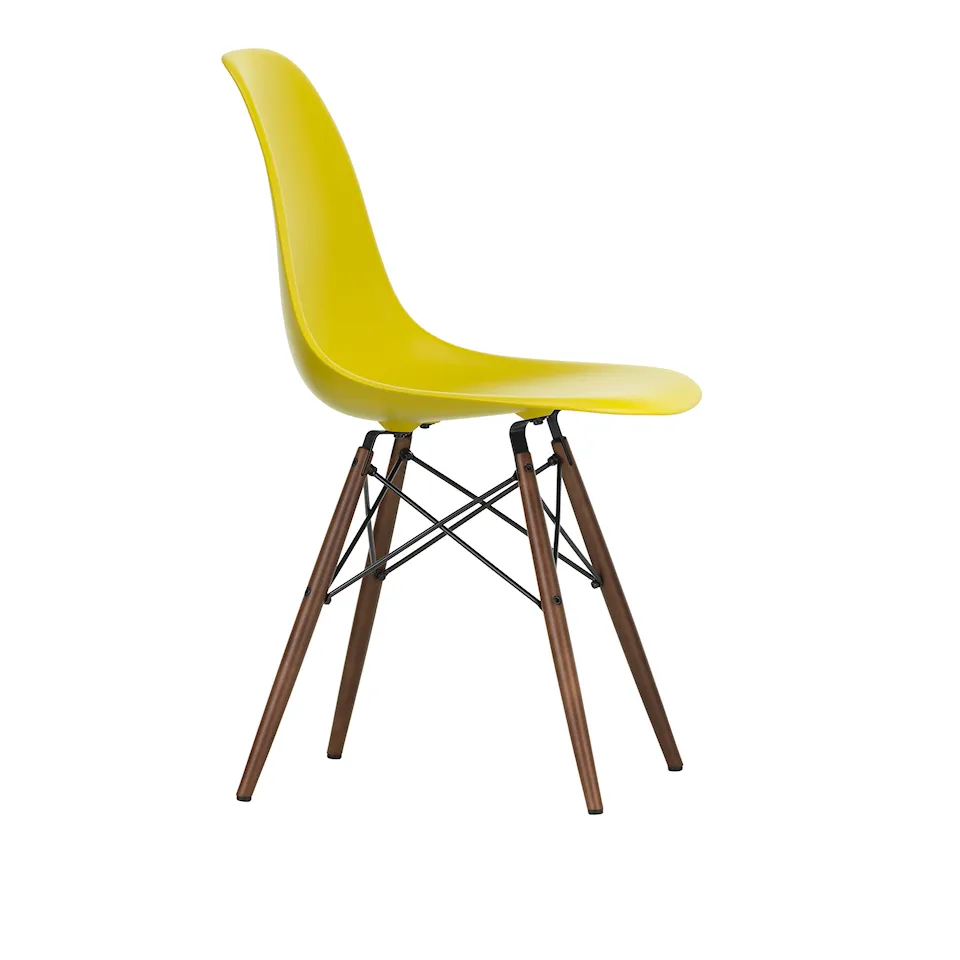 Eames Plastic Chair DSW - 34 Mustard/Dark Maple