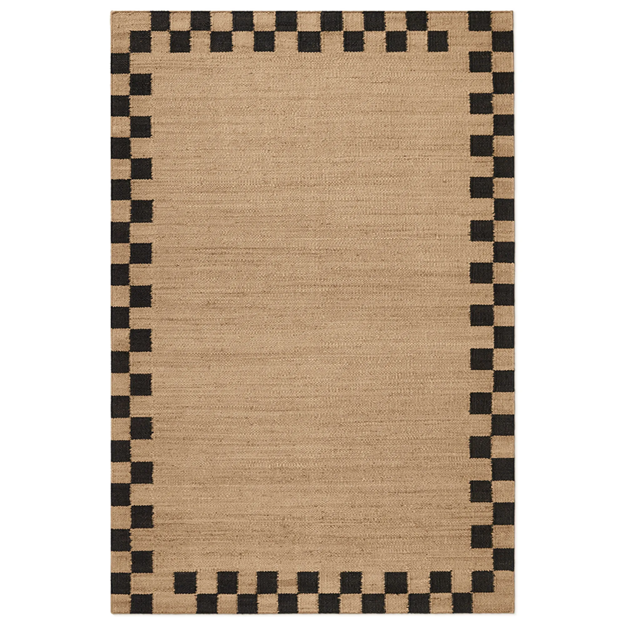 Jute Border Black teppe - 1