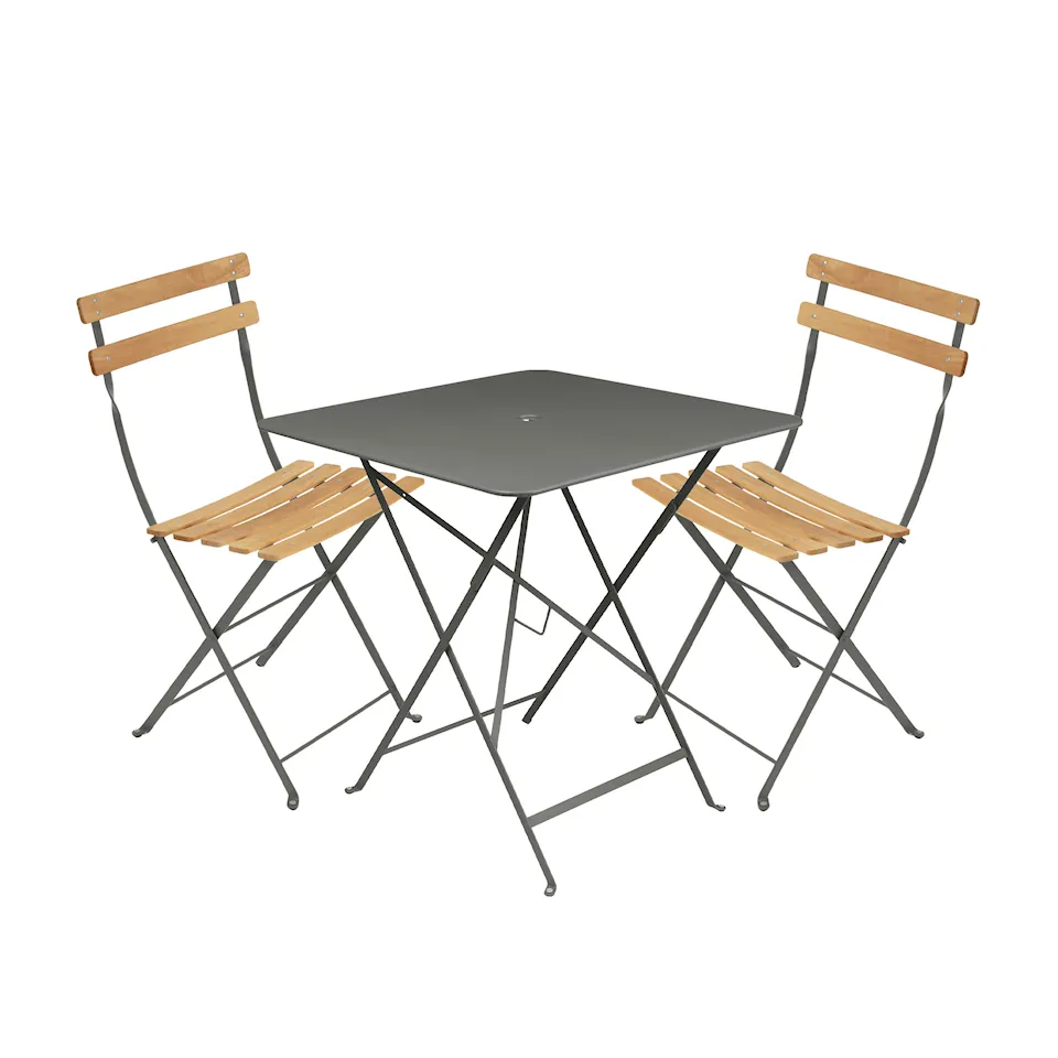 Bistro spisegruppe bord 71cm & 2 tre stoler