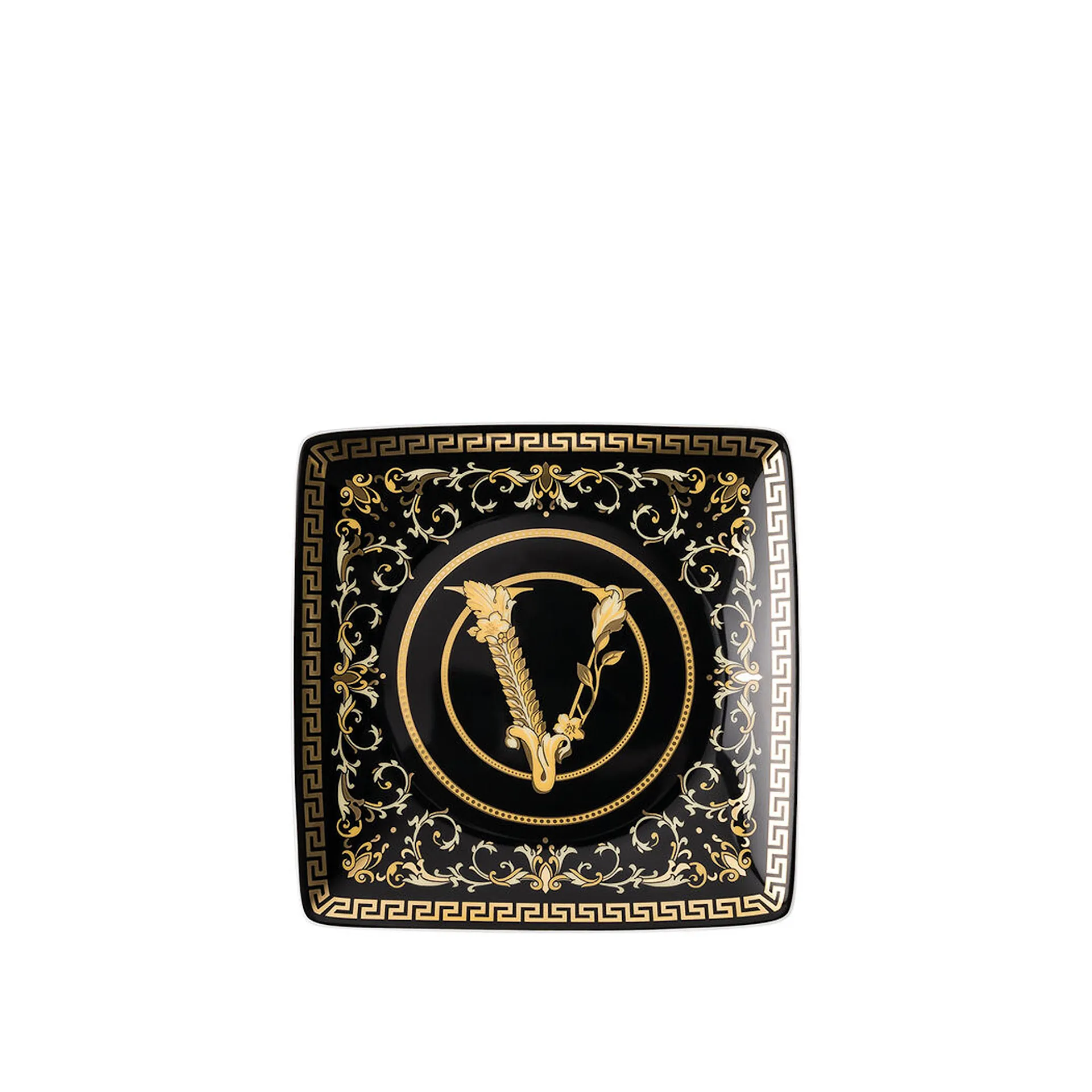 Virtus Gala Black, Fat 12 cm Firkanter Flat - Versace - NO GA