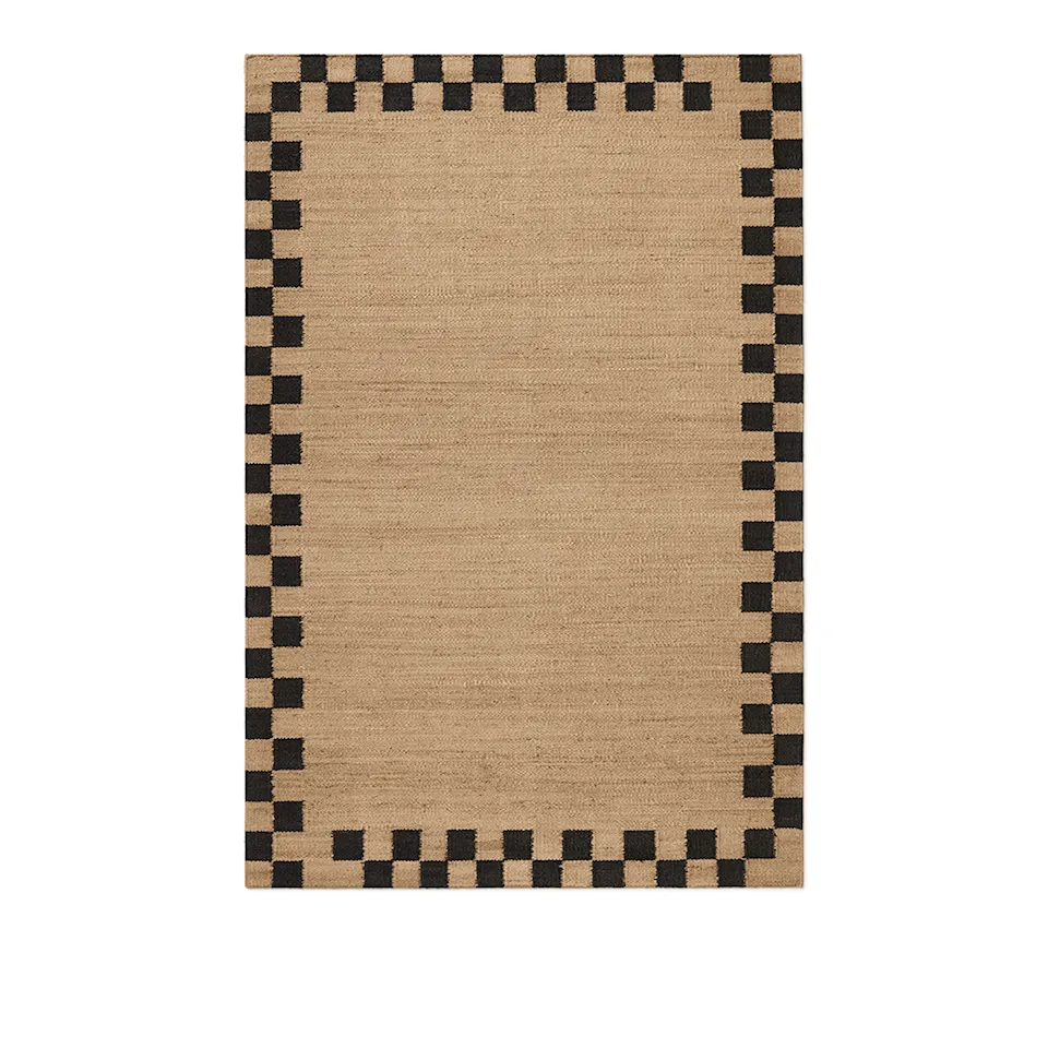 Jute Border Black teppe