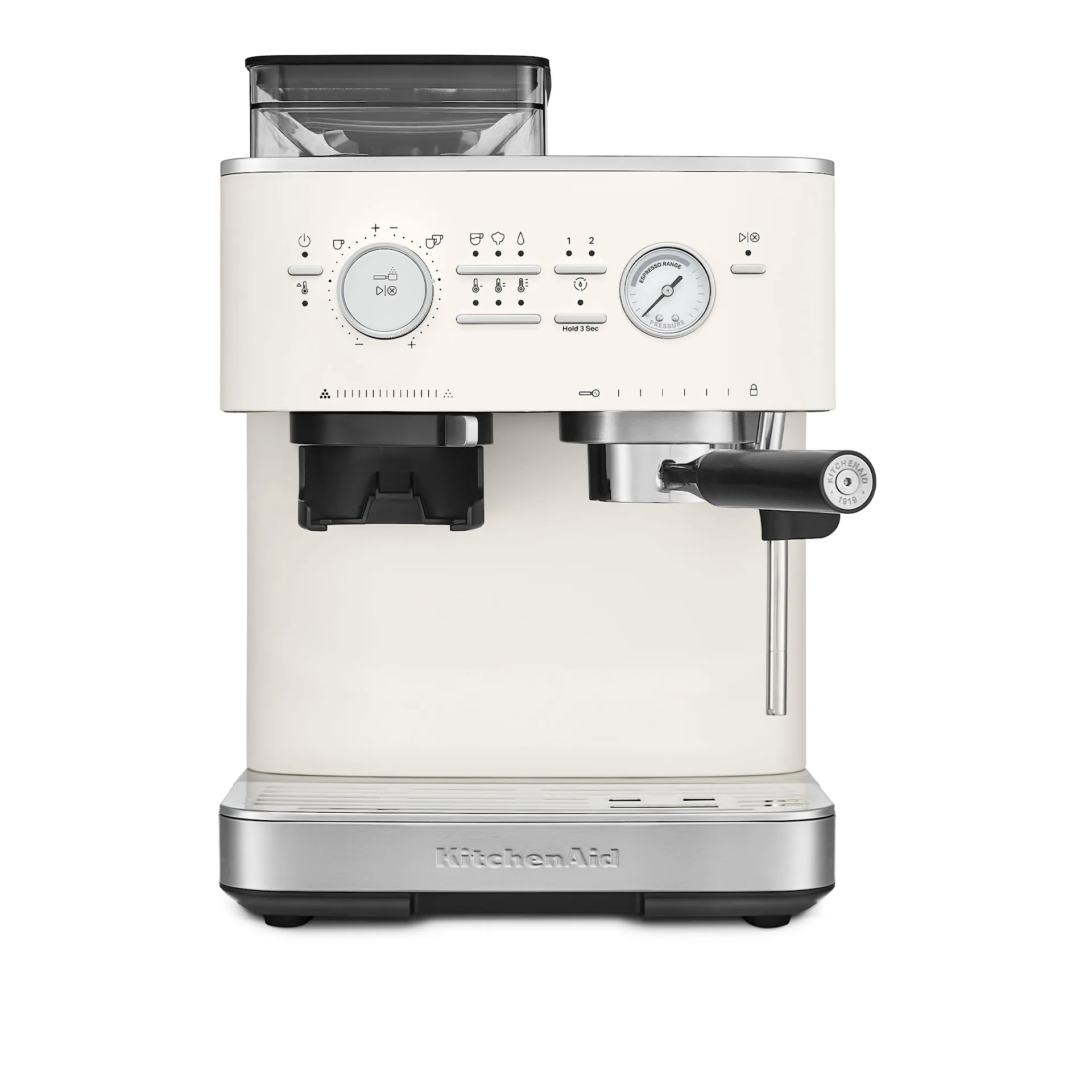 Halvautomatisk espressomaskin med kvern porselen hvit 5KES6551EPL - KitchenAid - NO GA