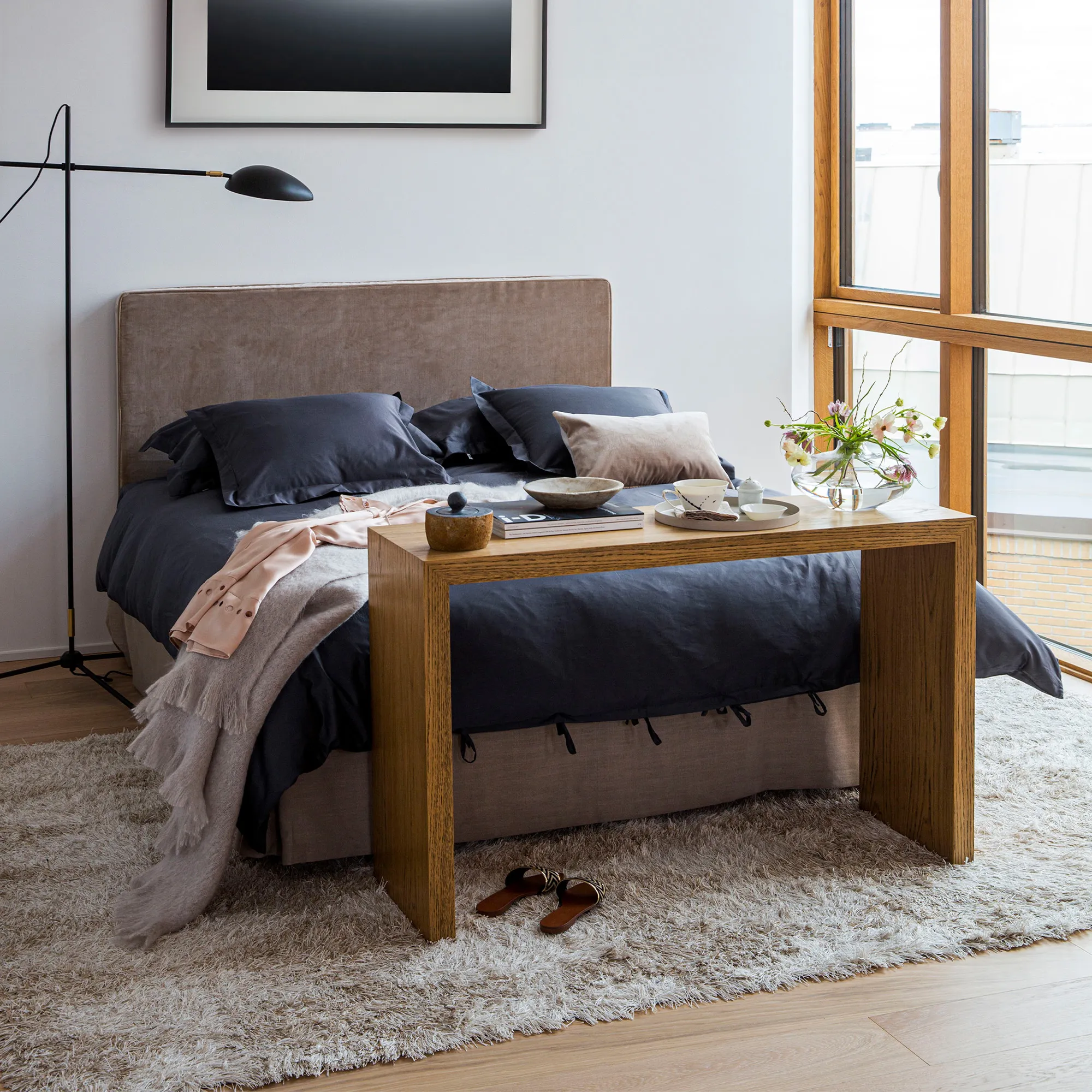 Alexandra Velvet Beige hodegavl - 2