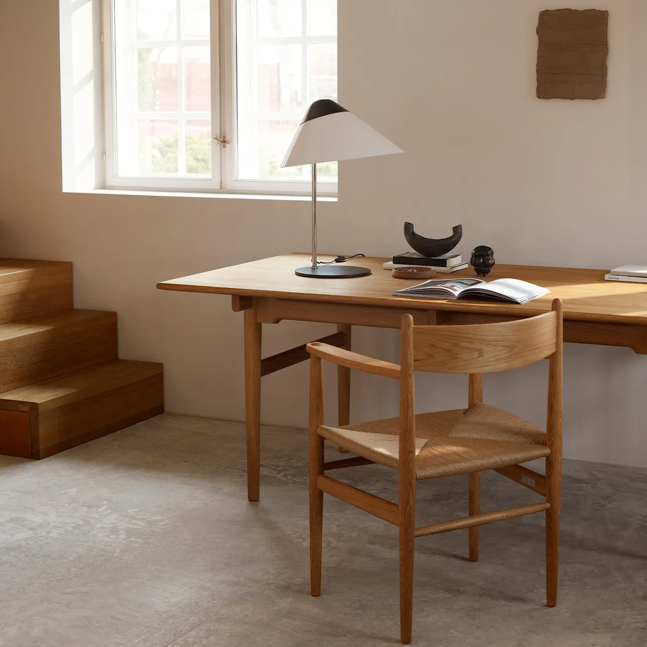 CH327, Oiled Beech, Length 248 cm