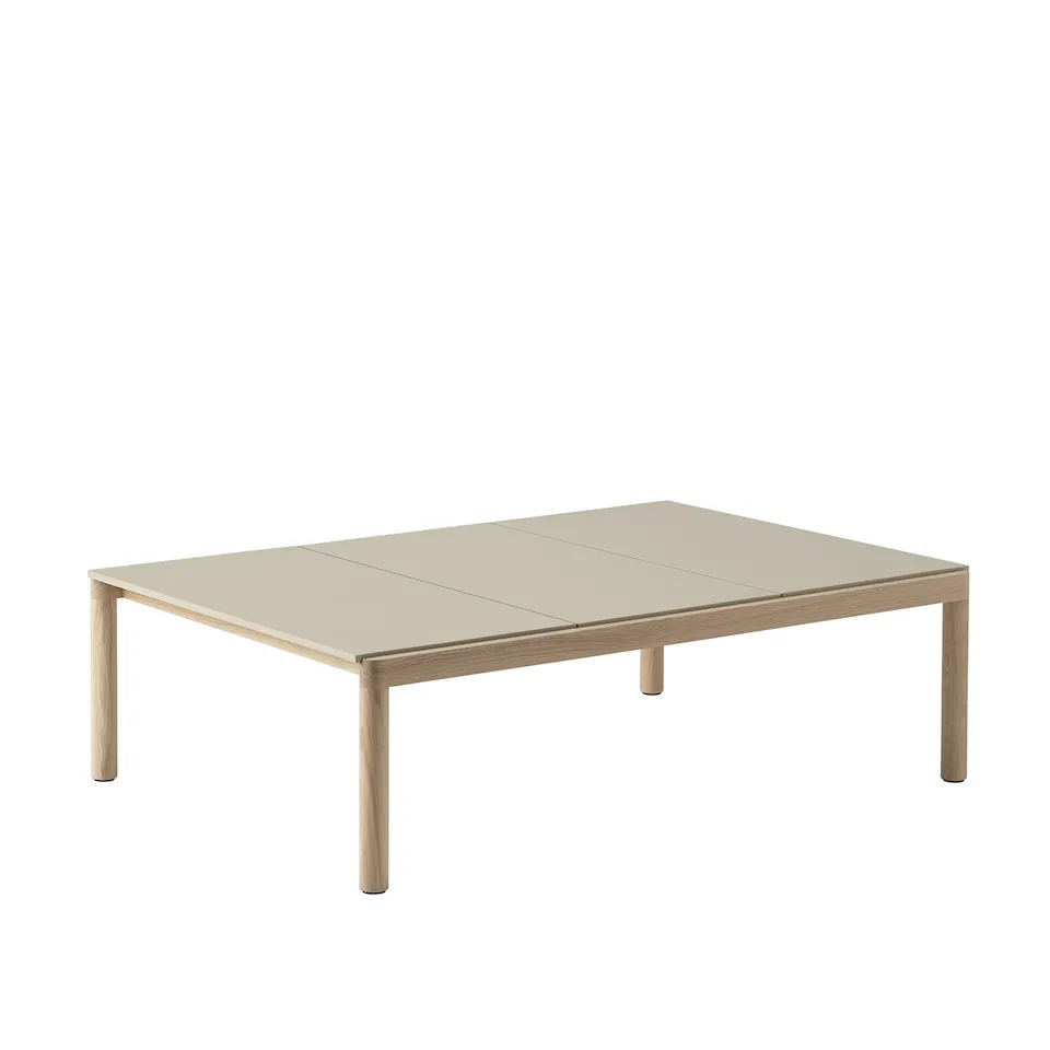 Couple Coffee Table / 120 x 84 x 35 cm - 3 Plain - Sand/Oak