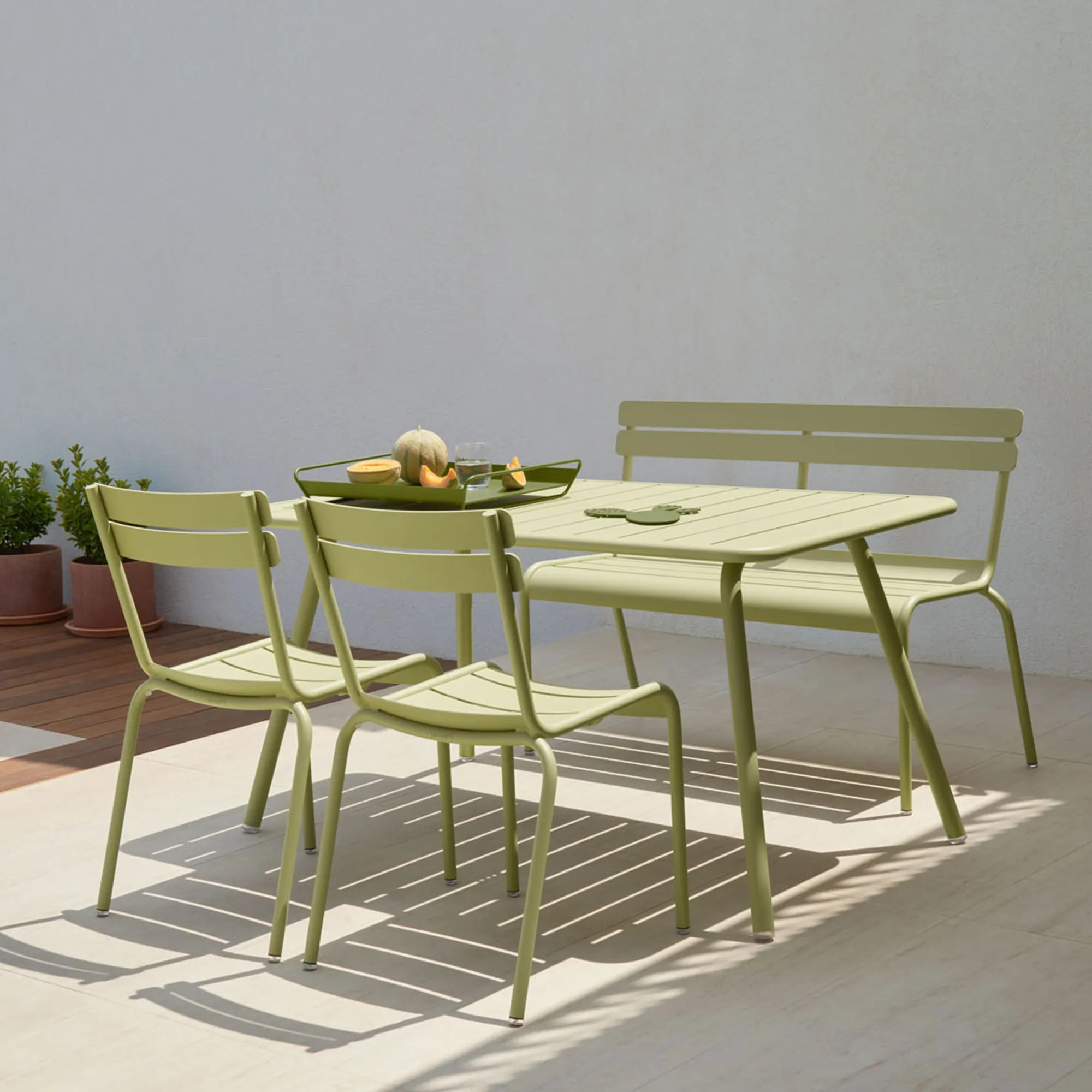 Luxembourg spisebordsett 143 x 80 cm og 4 stoler - 5