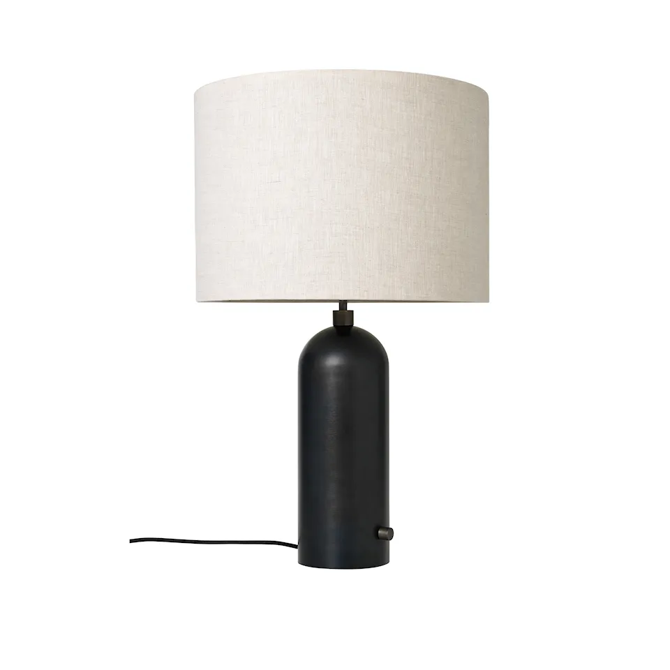 Gravity bordlampe stor svart stål