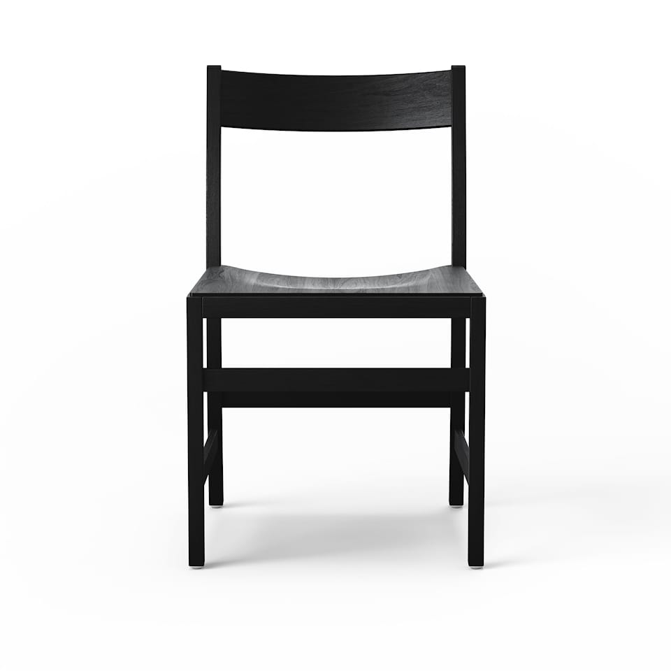 Waiter XL Chair, Black Stained Beech, Without upholstery