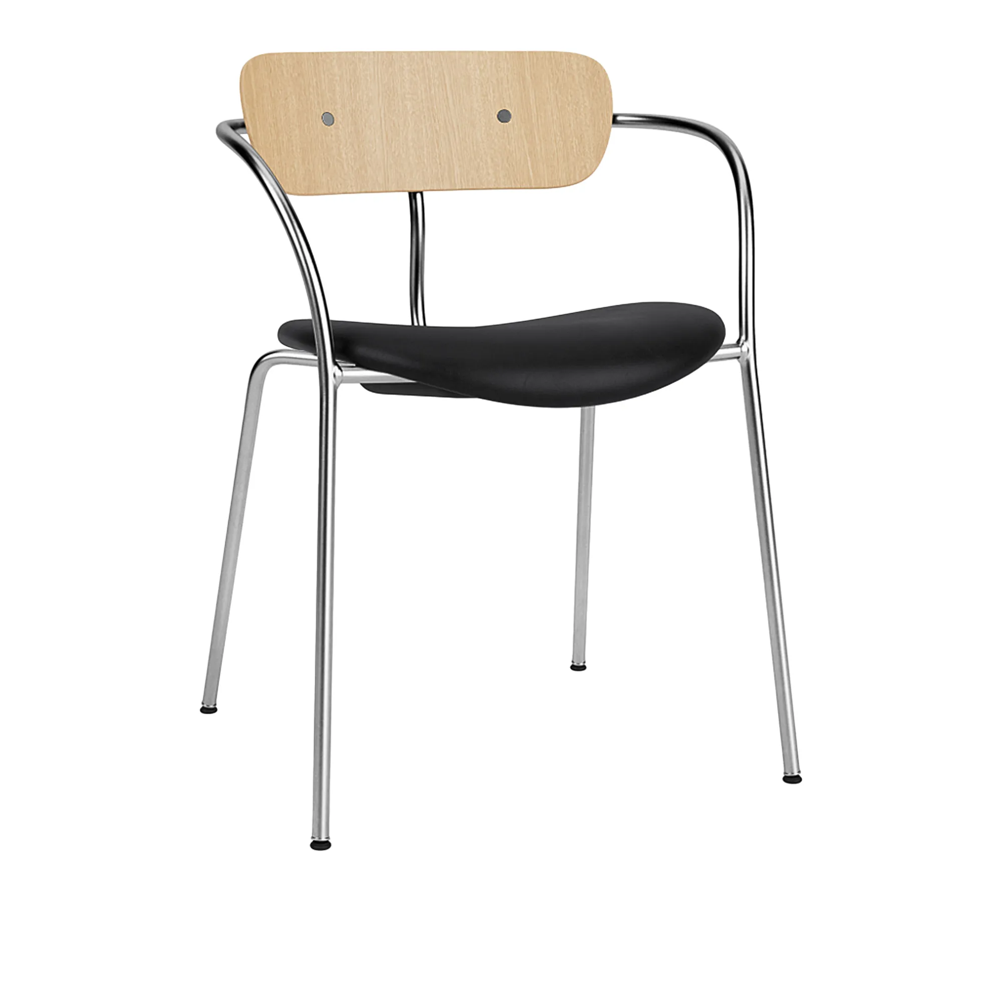 Pavilion Armchair AV4 seat upholstered chrome - 1