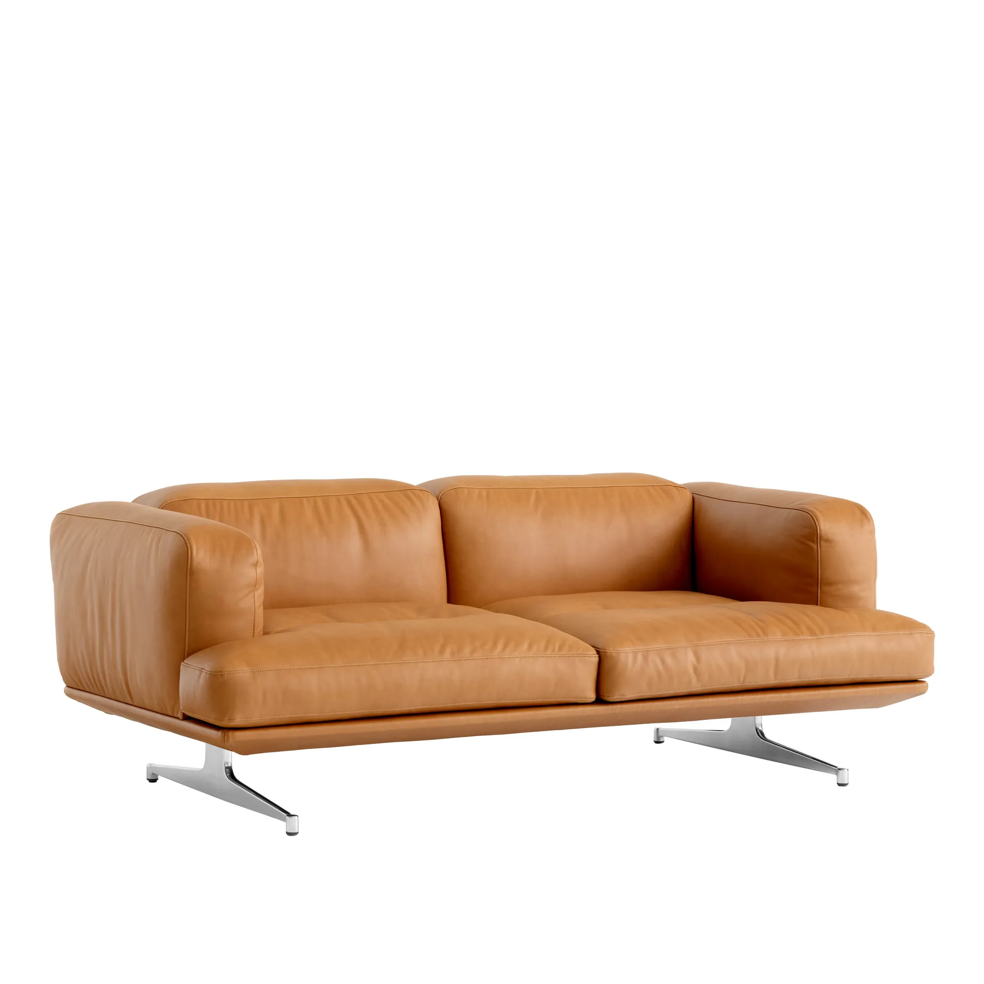 Inland AV22 2-seters sofa polert aluminium ben - 1