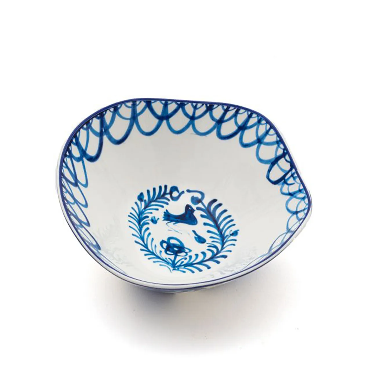 Porcelain Salad Bowl Classic On Acid Pajaro