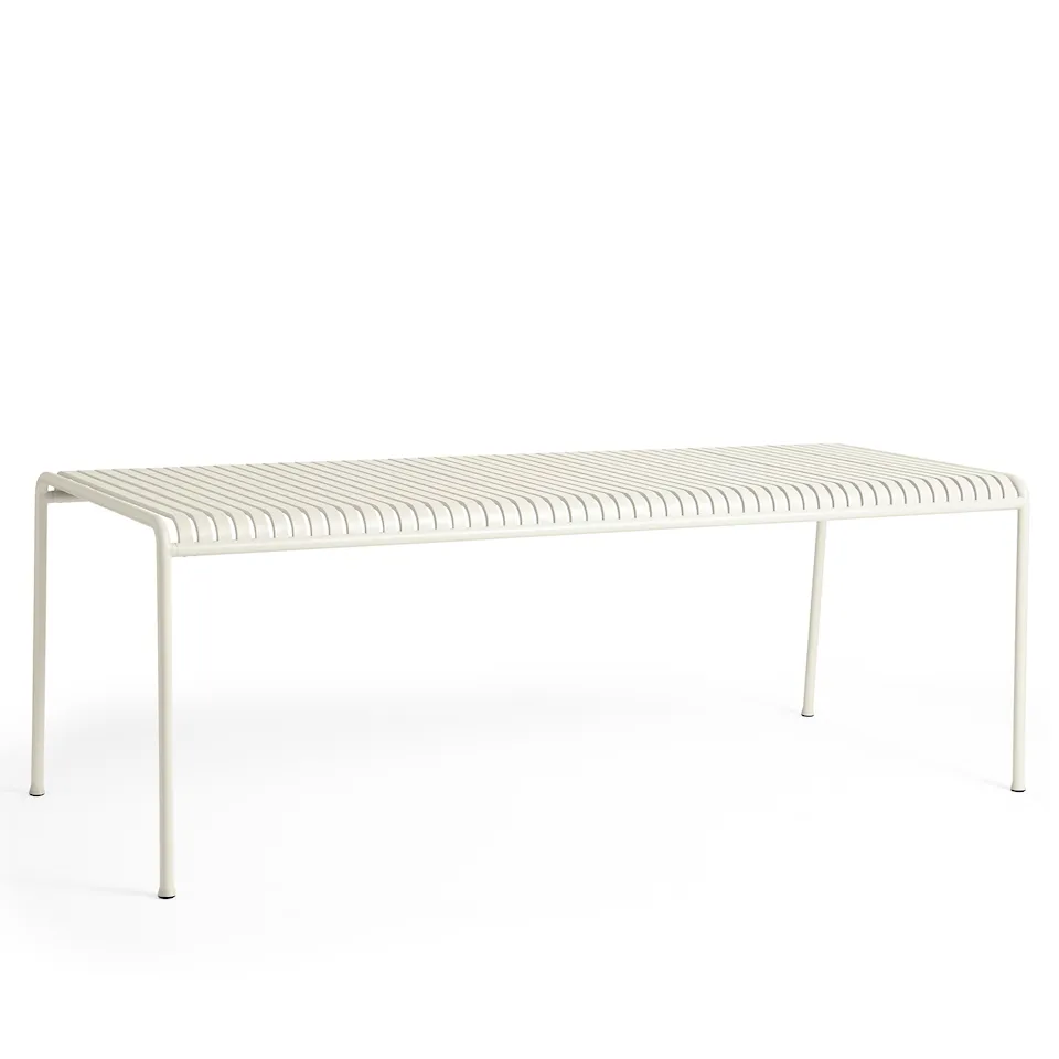 Palissade Table L220 x W90 x H75 4 Legs Cream White