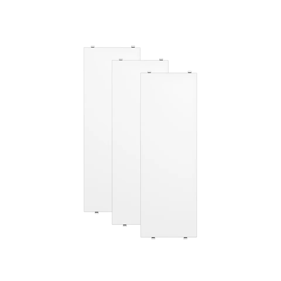 Hylleplate 58x20cm 3-pack hvit