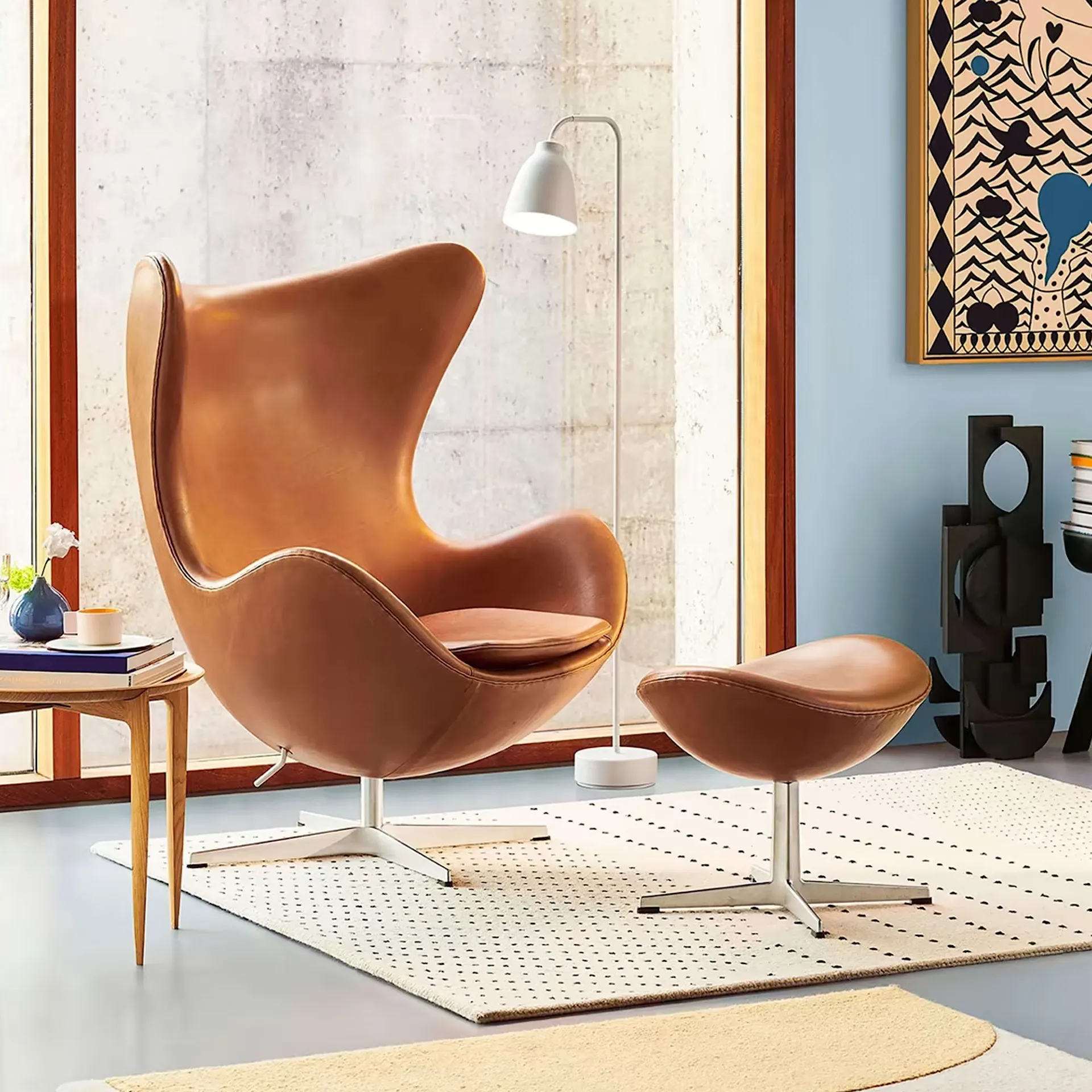 Egg Fotskammel - Fritz Hansen - Arne Jacobsen - NO GA