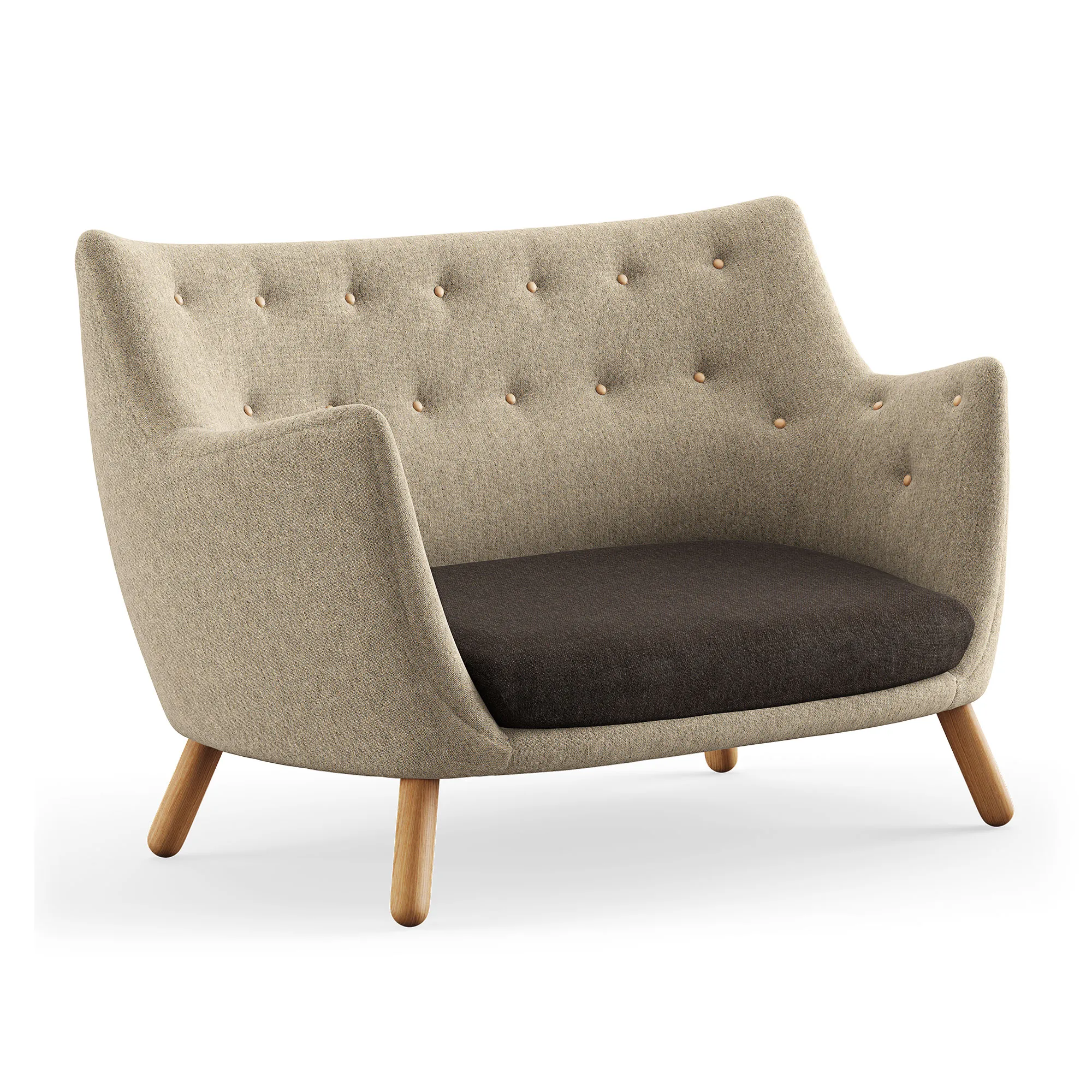 Poet sofa Dark oiled oak - 1
