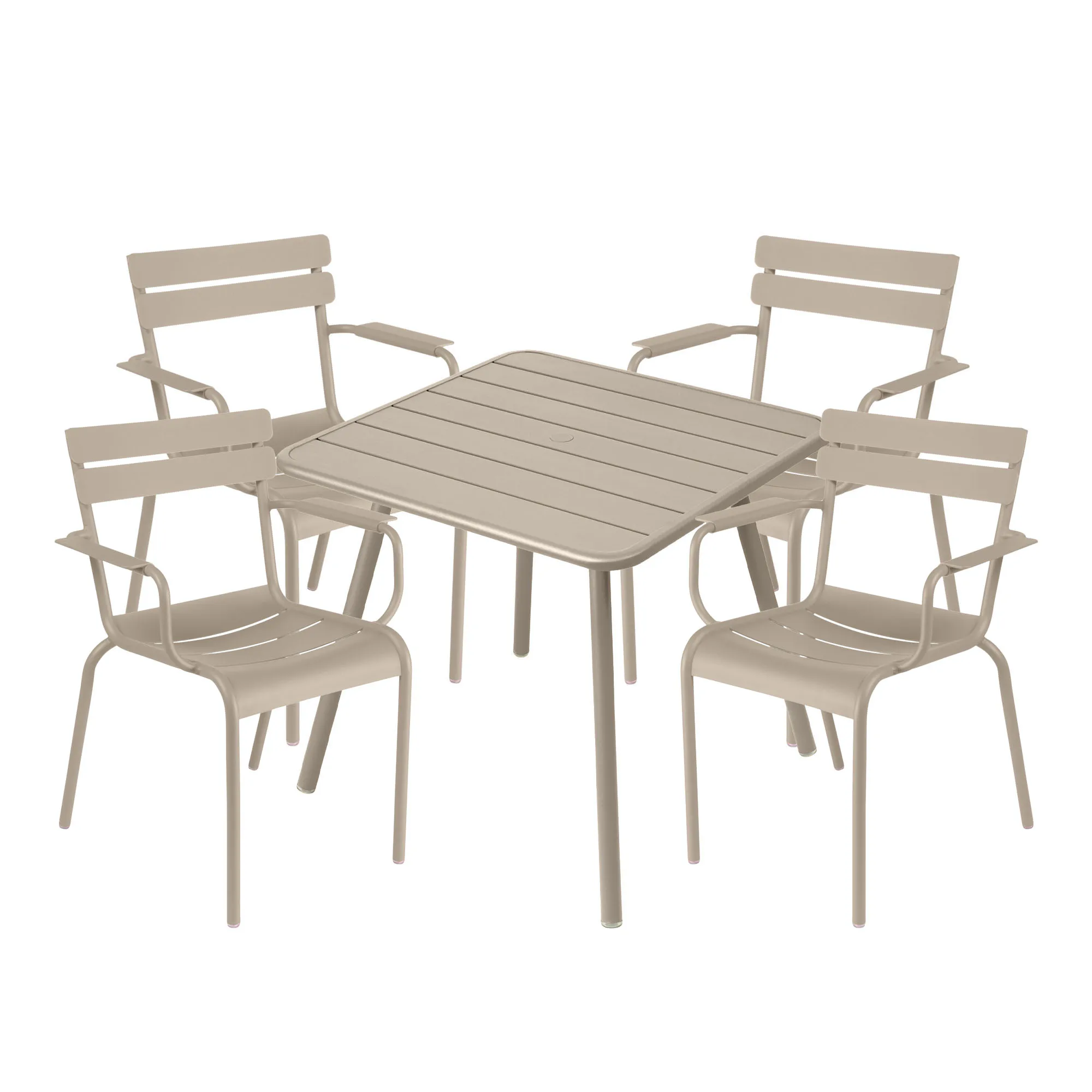 Luxembourg spisegruppe firbent bord & 4 karmstoler - 1