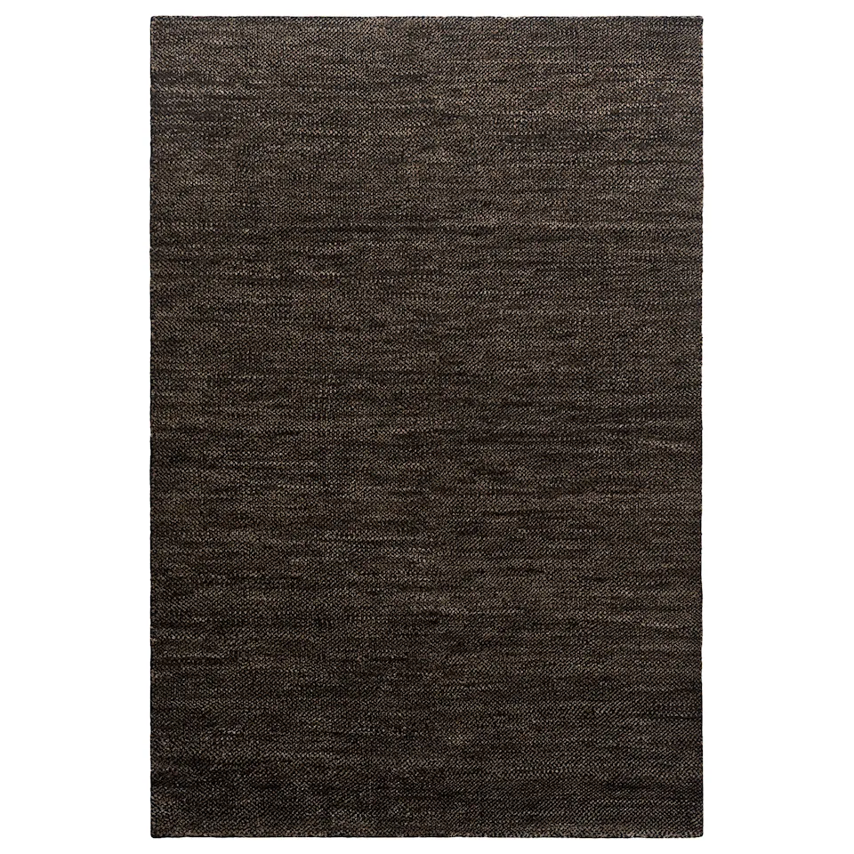 Savanna Dark Jute/Black ull- og juteteppe